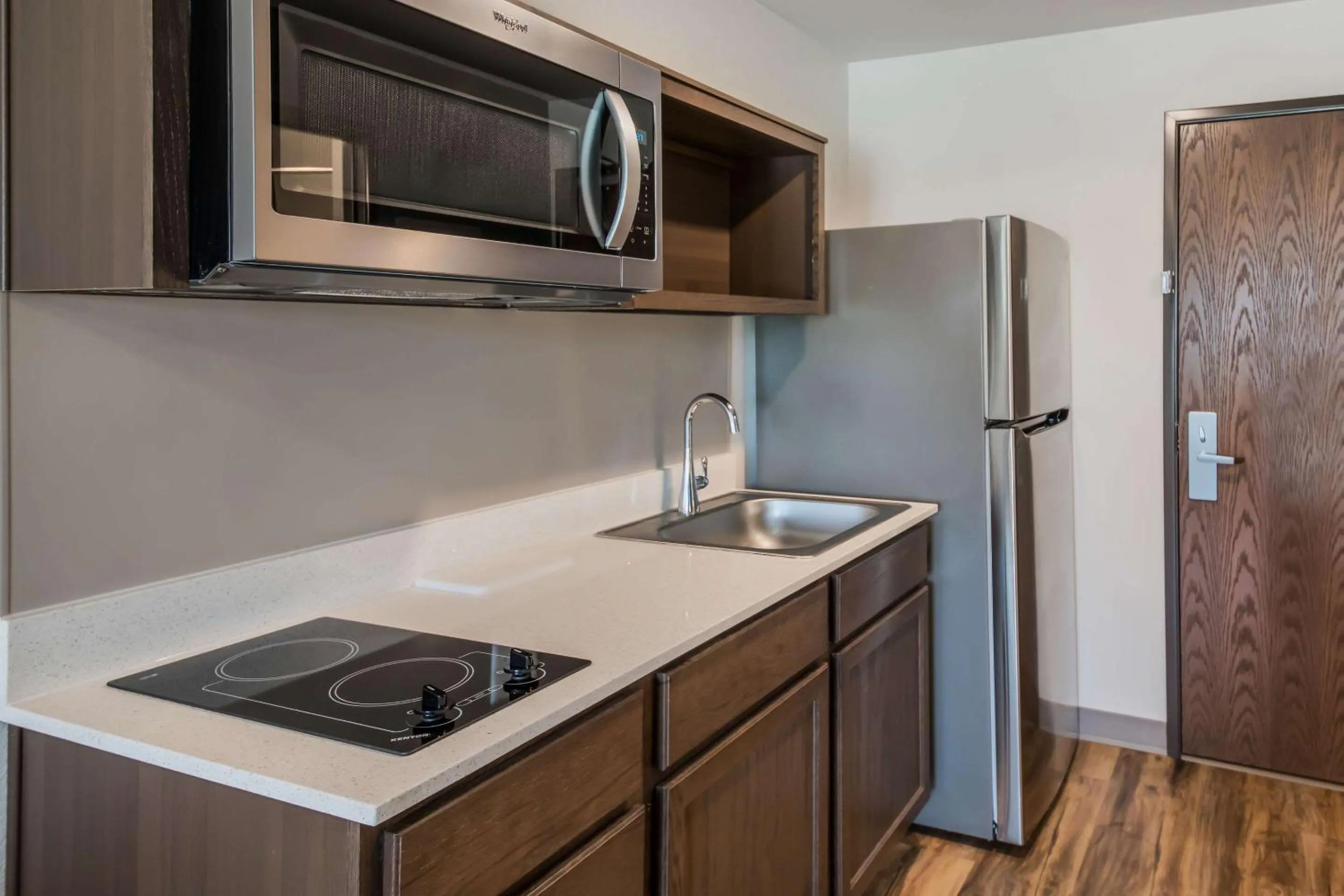 Kitchen or kitchenette in WoodSpring Suites Round Rock-Austin North
