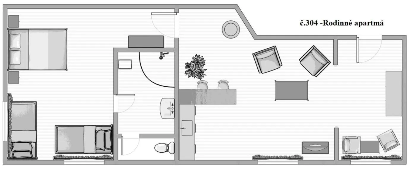 Photo of the whole room in Eurohotel