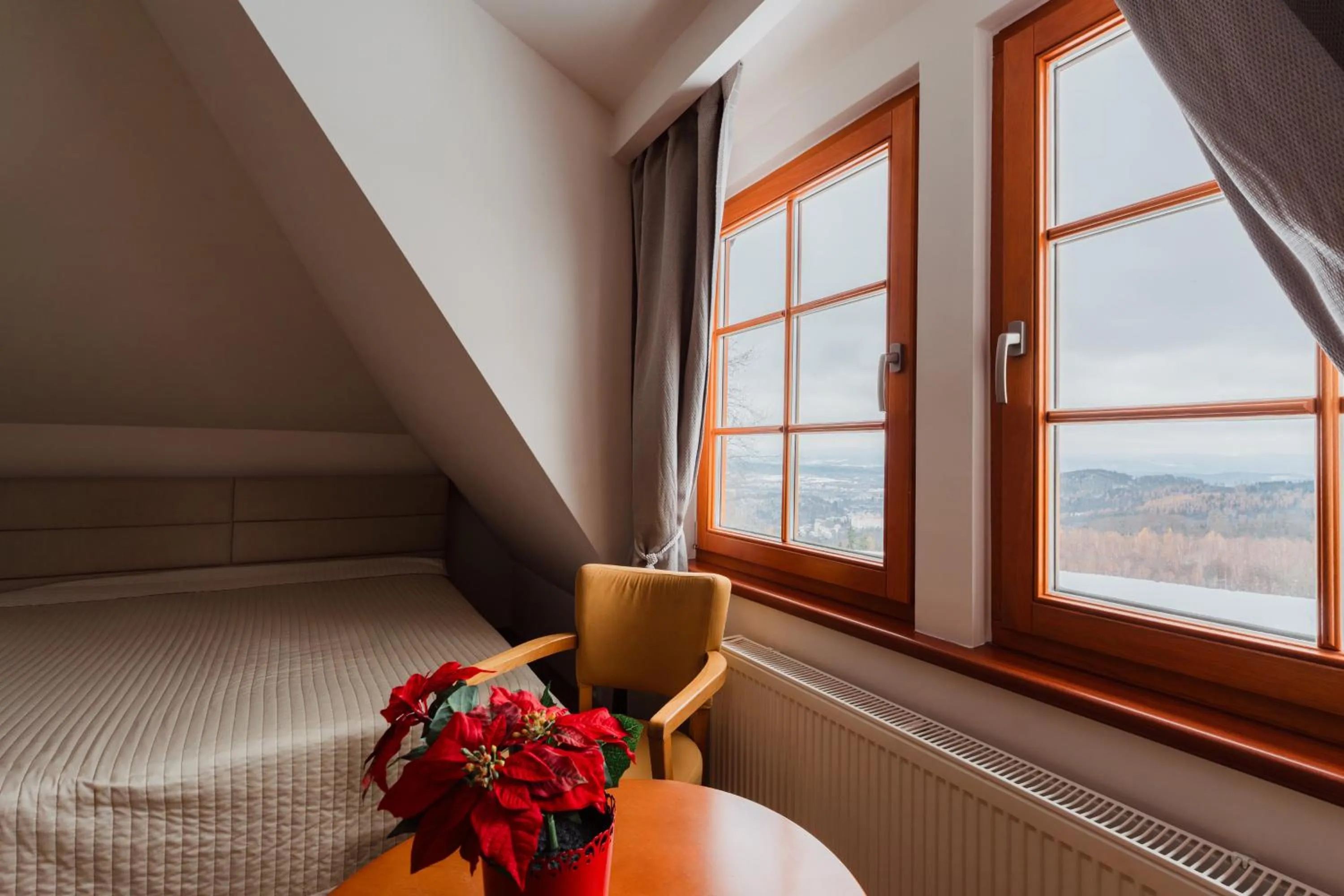 Living room, Bed in Hotel VÍTKOVA HORA