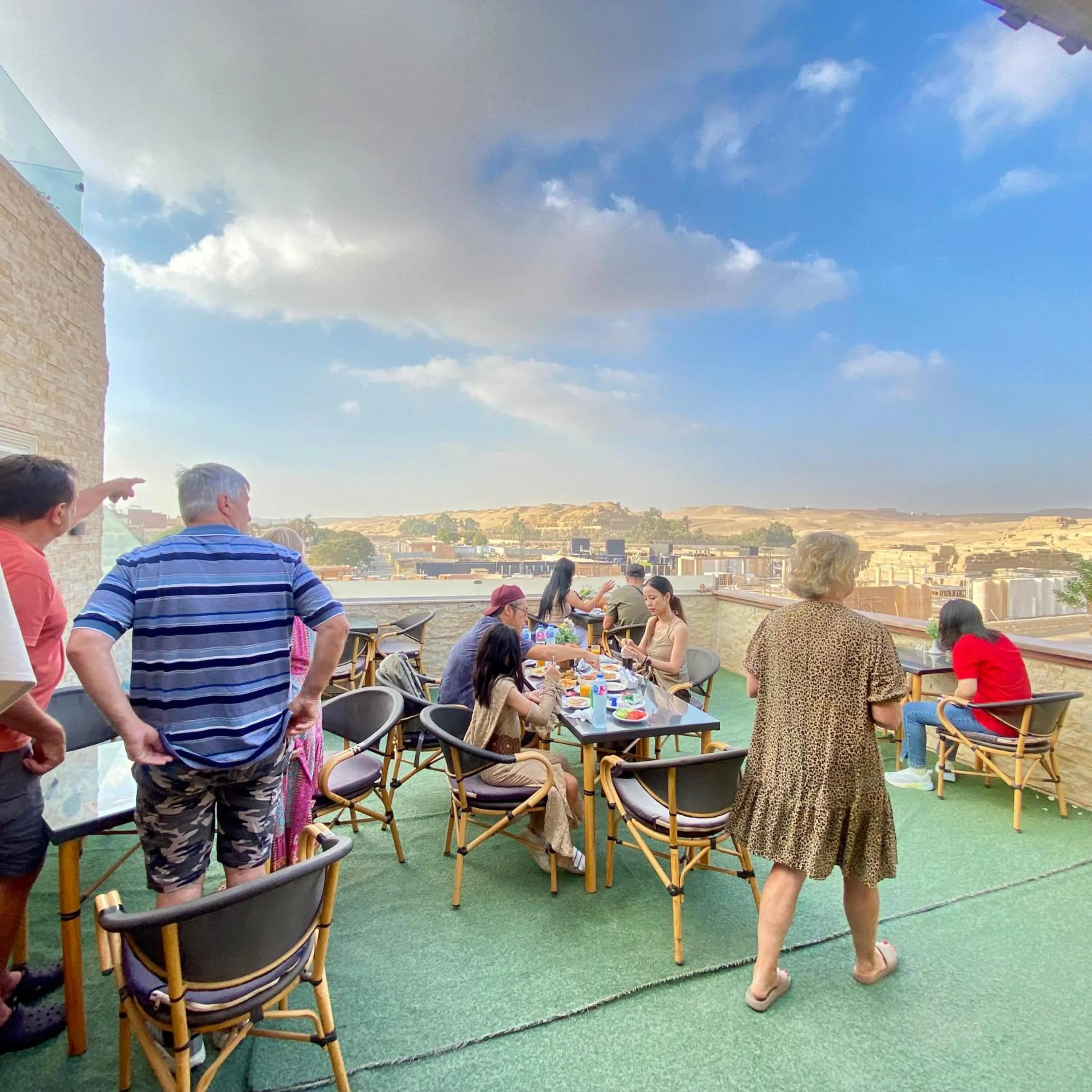 Patio in Seven Pyramids View Inn