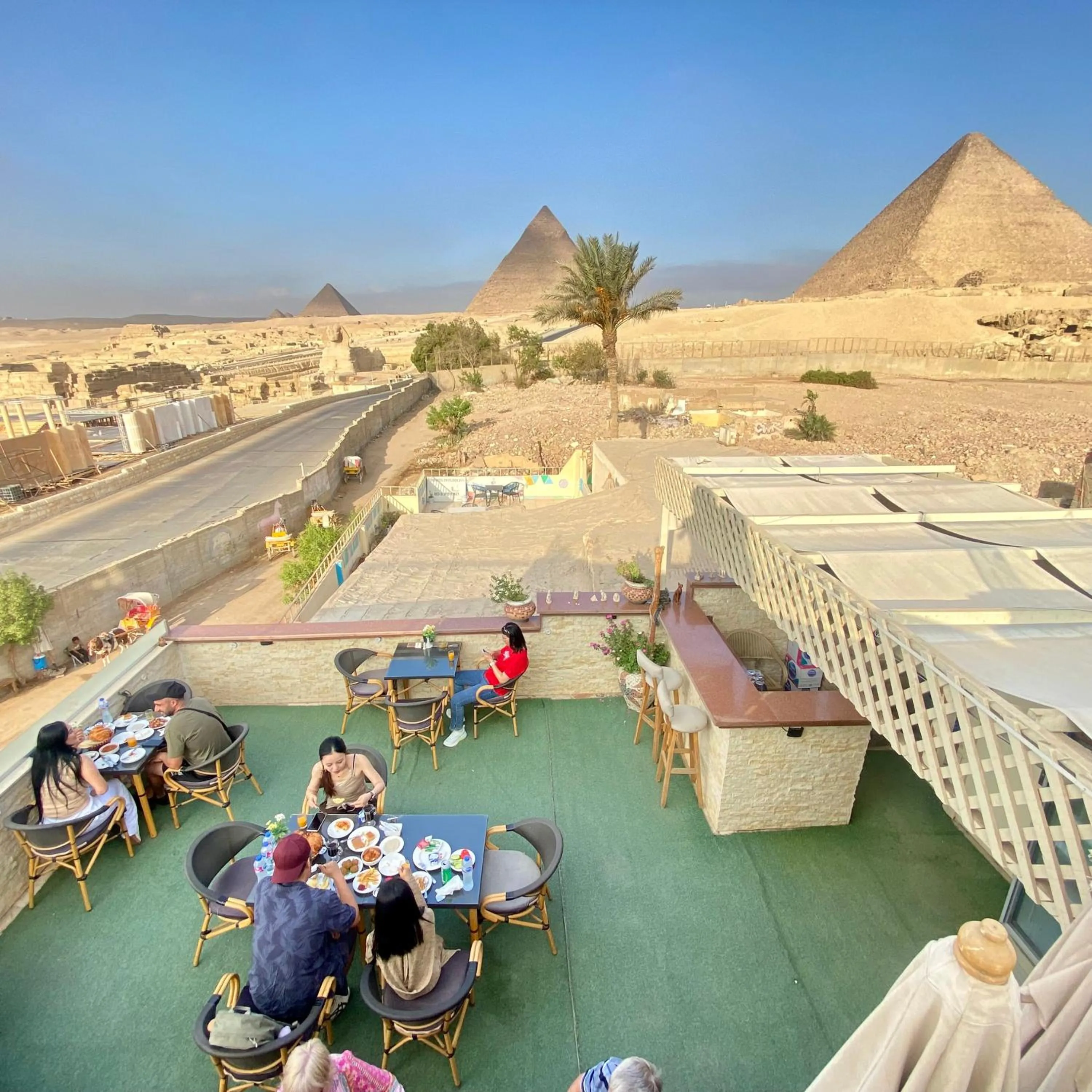 Patio in Seven Pyramids View Inn