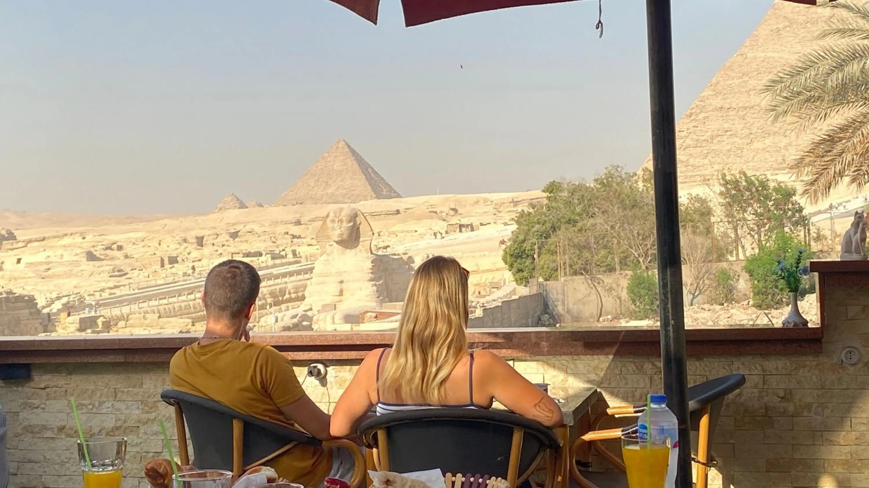 Patio in Seven Pyramids View Inn