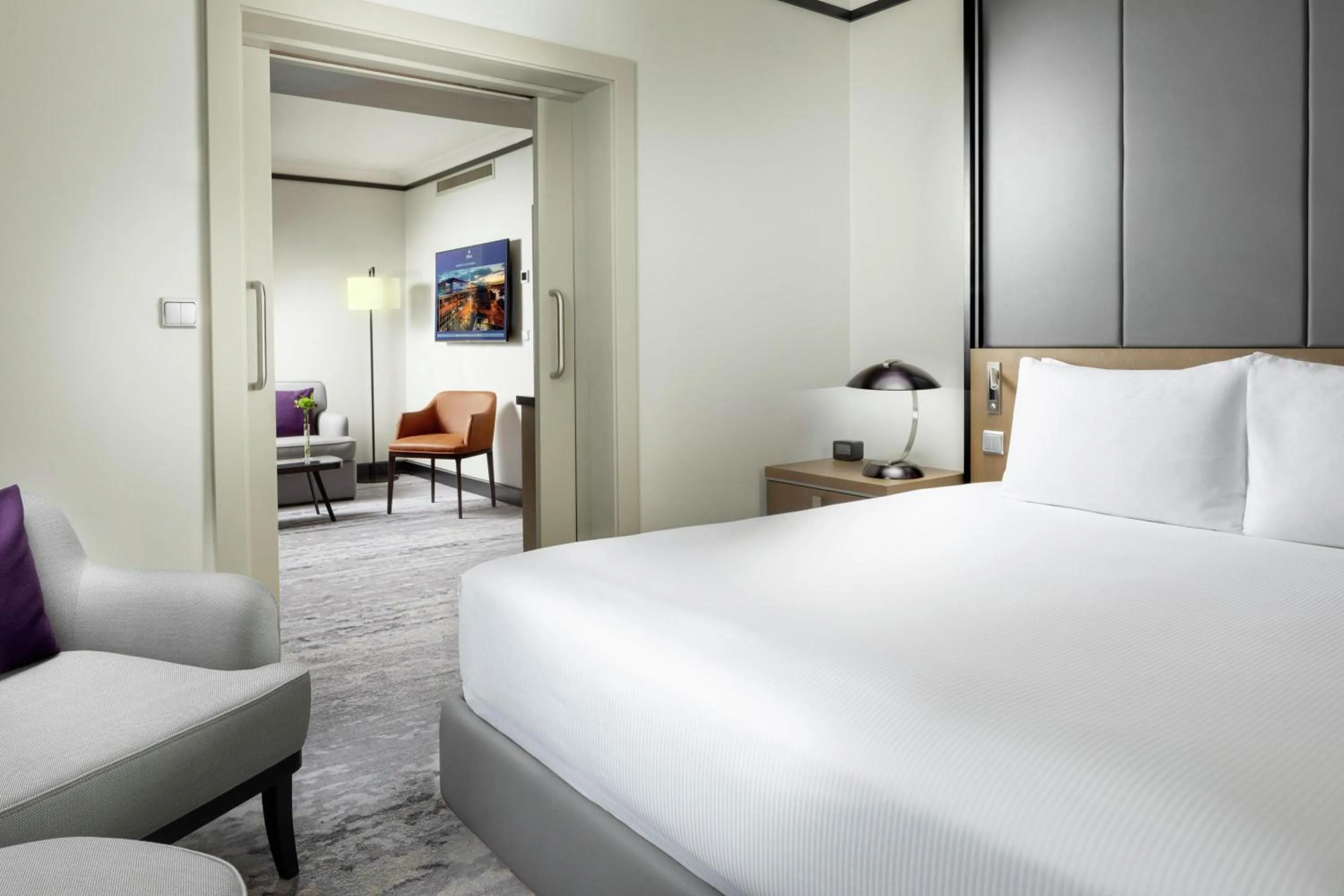 Bed in Hilton Prague Atrium