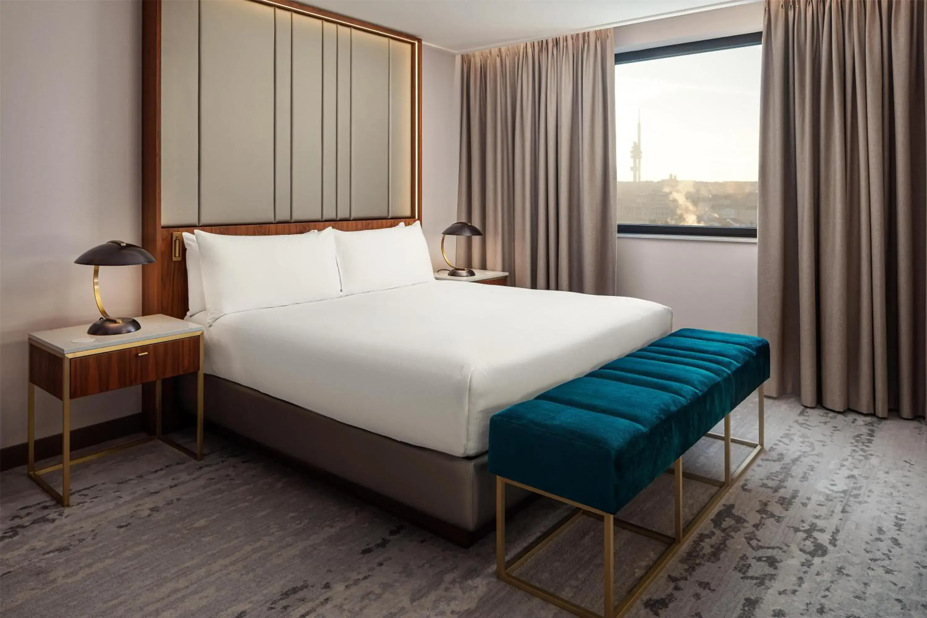 Bed in Hilton Prague Atrium Bed in Hilton Prague Atrium