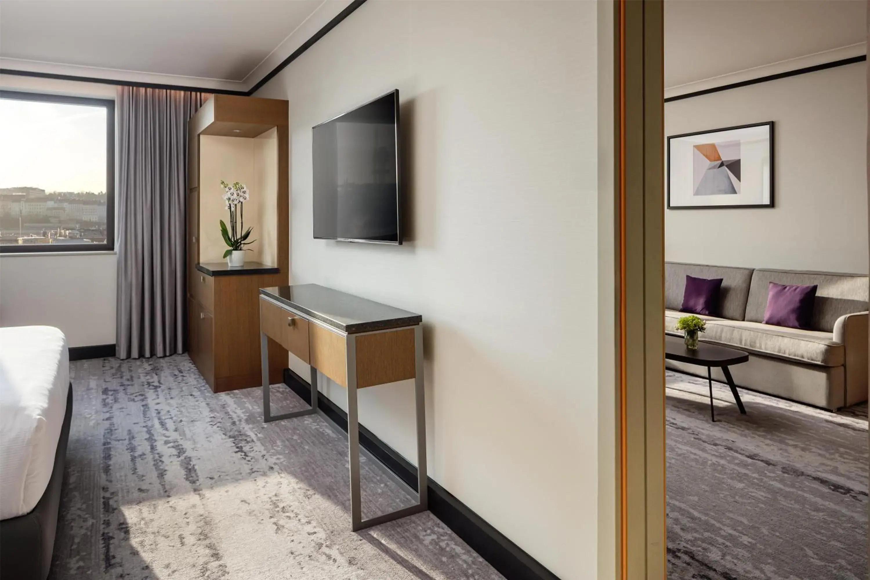 Living room, Bed in Hilton Prague Atrium Living room, Bed in Hilton Prague Atrium