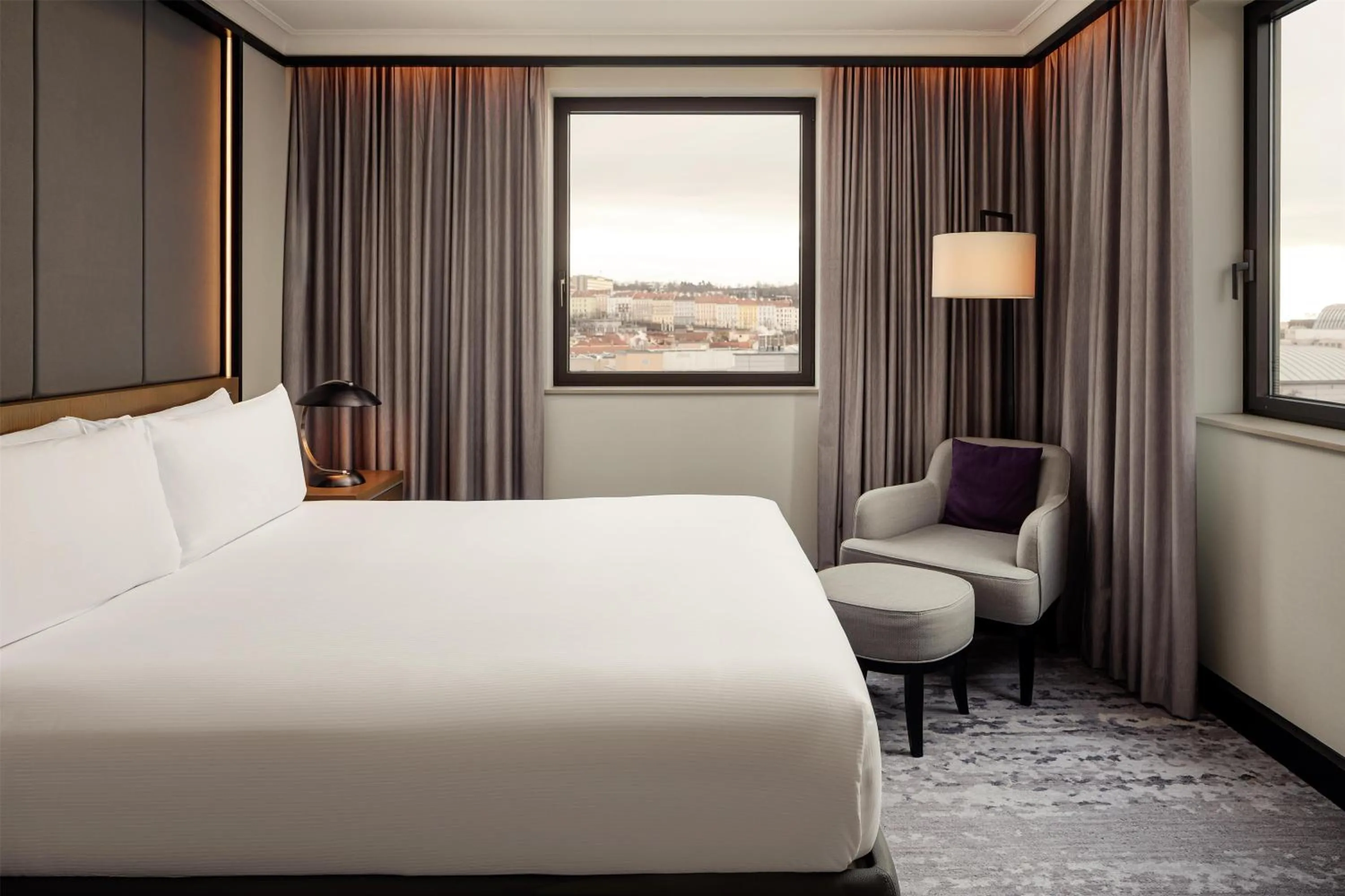 Bed in Hilton Prague Atrium