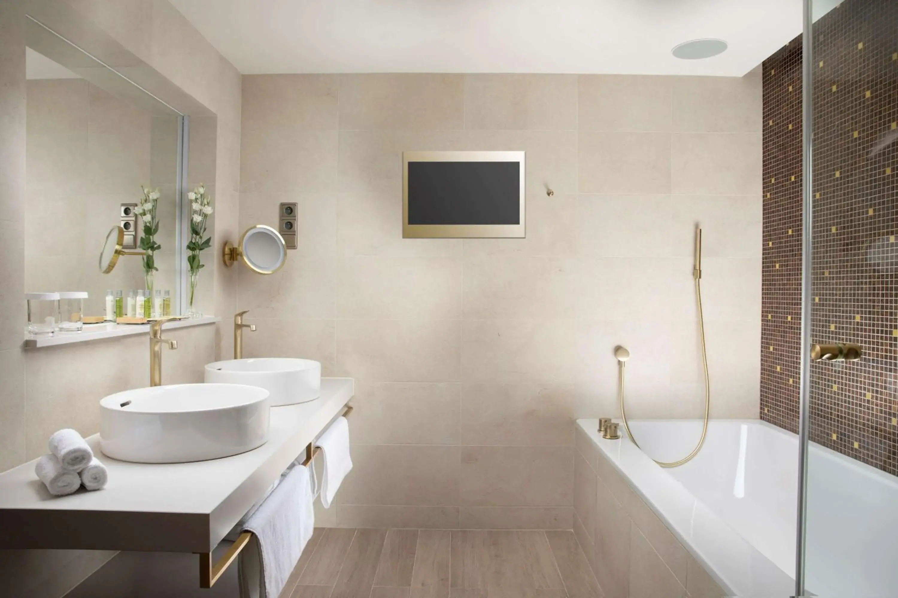 Bathroom in Hilton Prague Hotel Bathroom in Hilton Prague Hotel