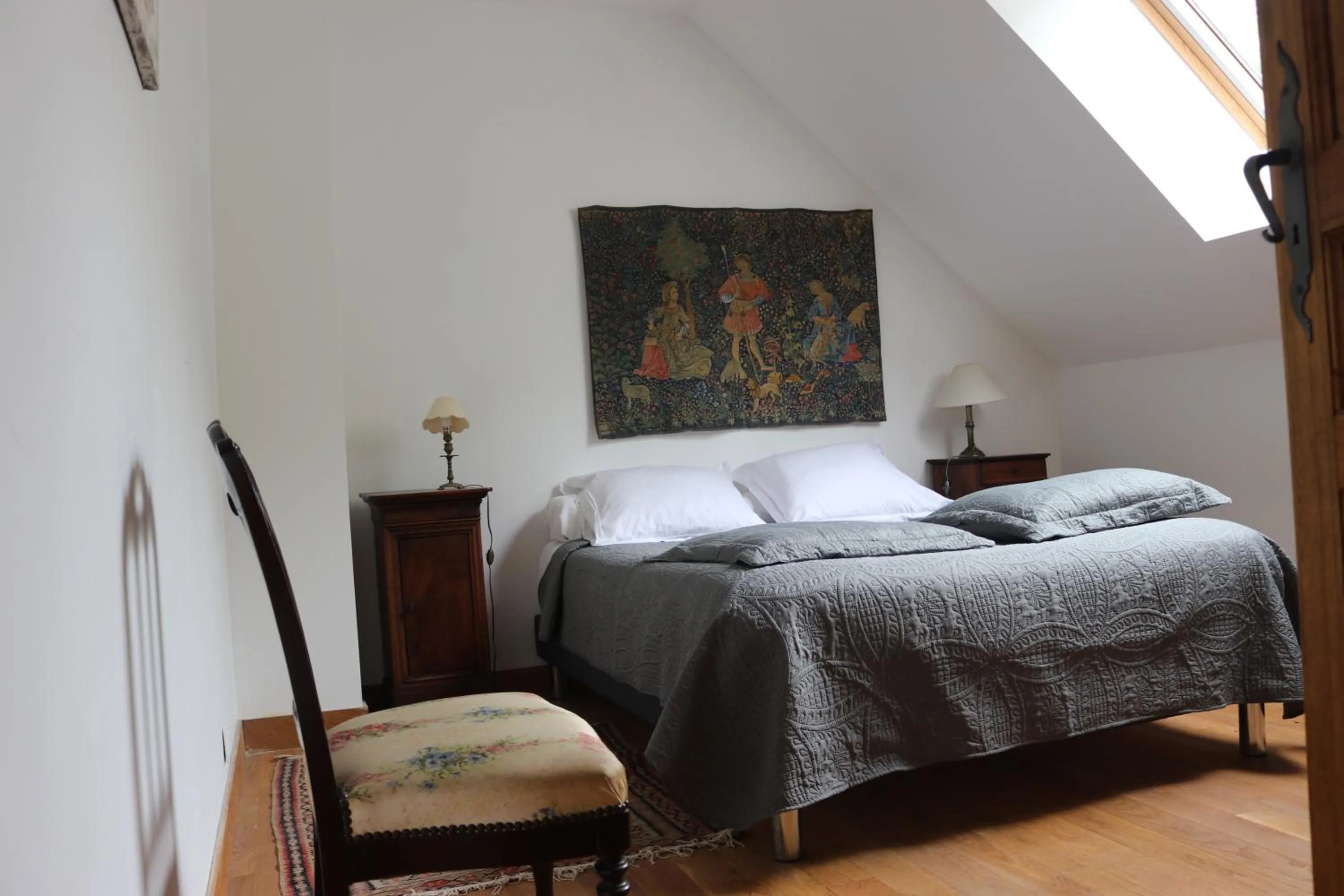 Bedroom, Bed in Maison d'hôtes Moulin du Bas Pesé