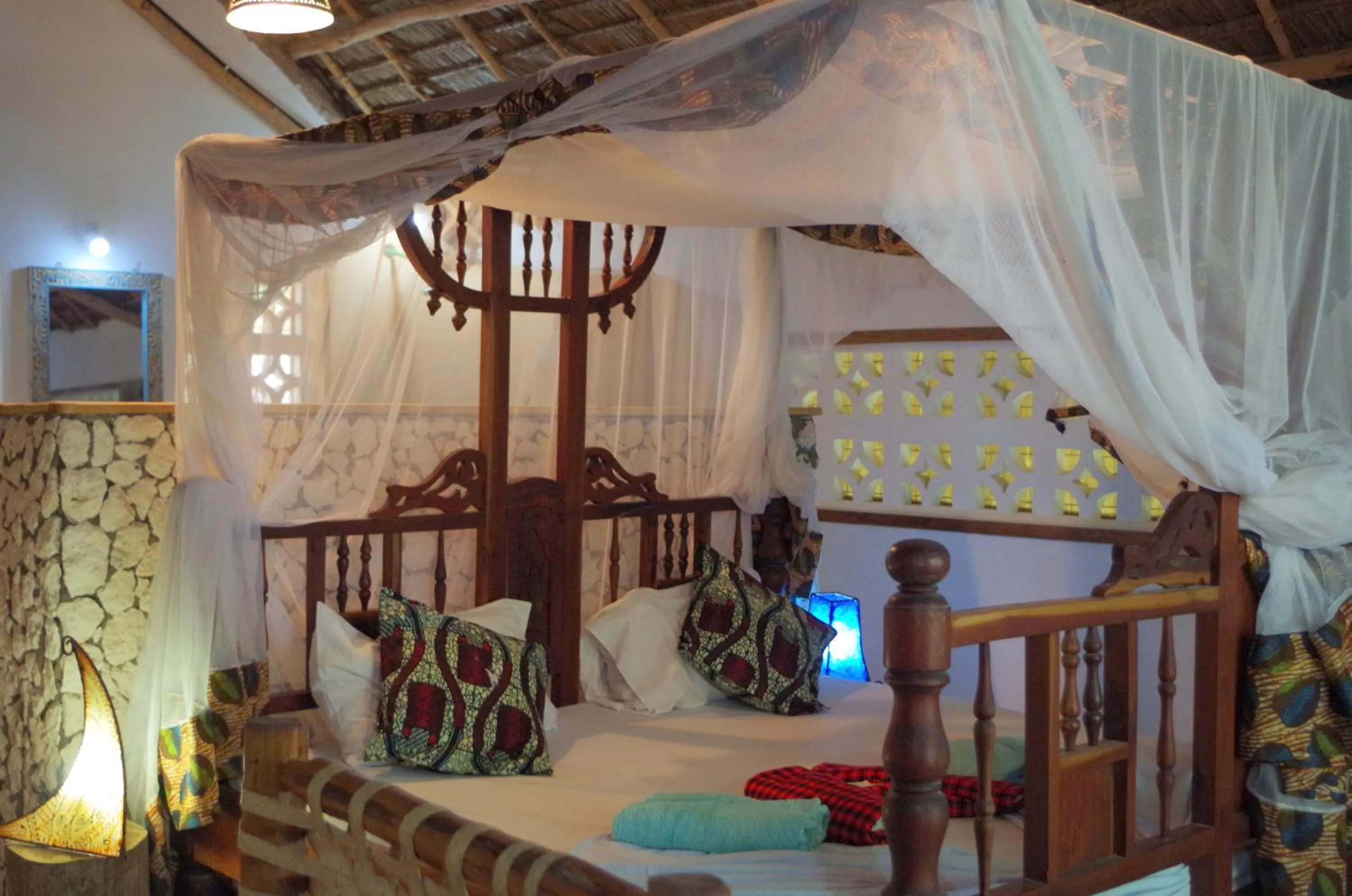 Bed in Mbuyuni Beach Village