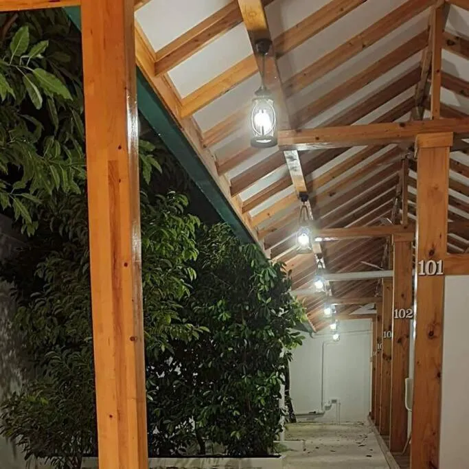 Facade/entrance in Origami Inn Himandhoo