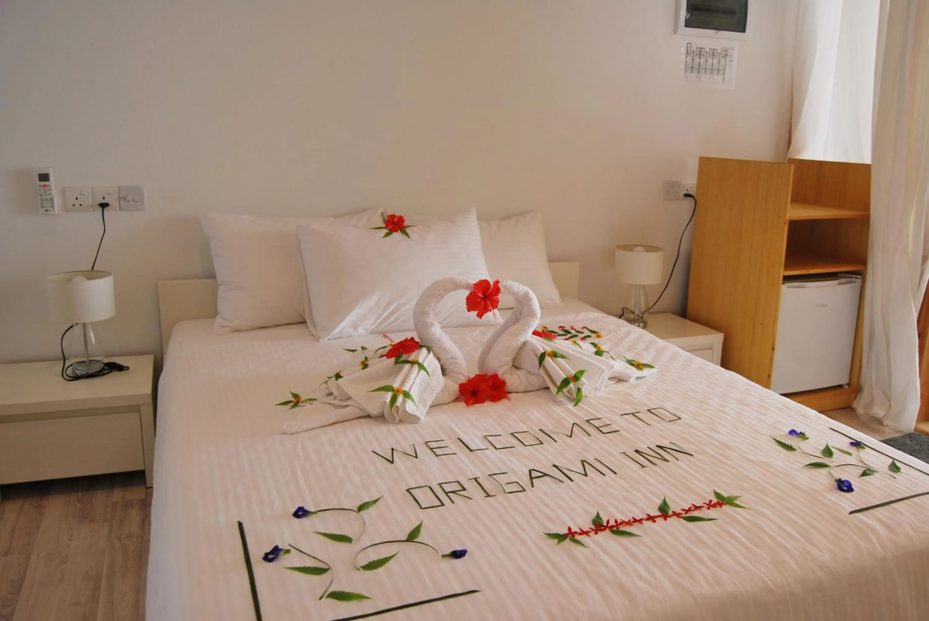Bedroom, Bed in Origami Inn Himandhoo