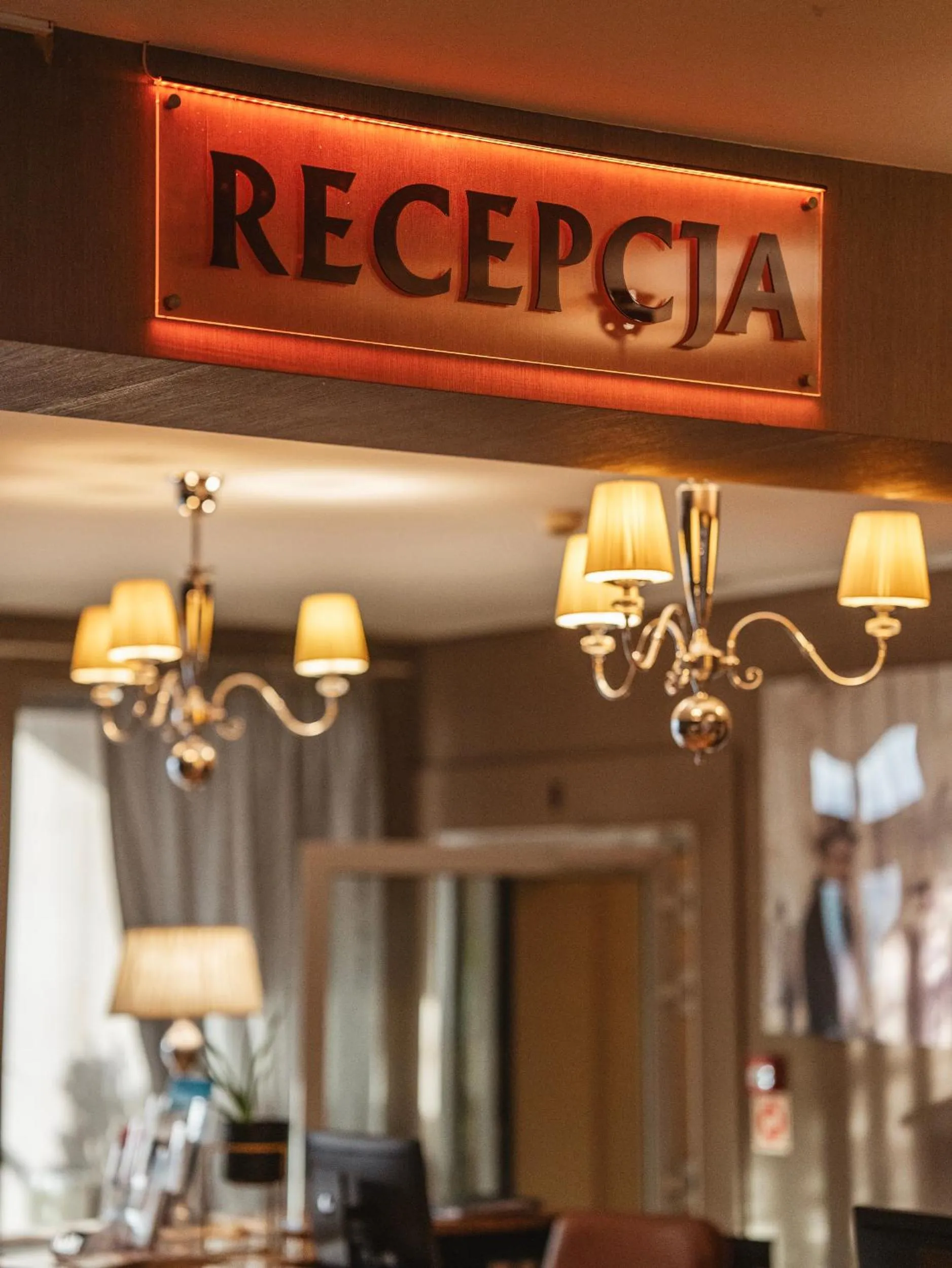 Lobby or reception in Hotel Borowiecki