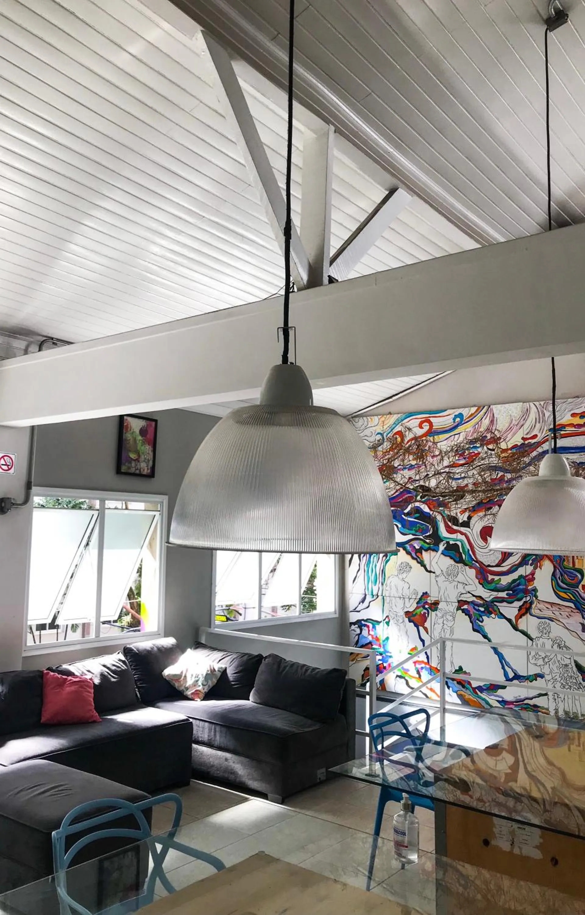 Communal lounge/ TV room in Viva Hostel Design