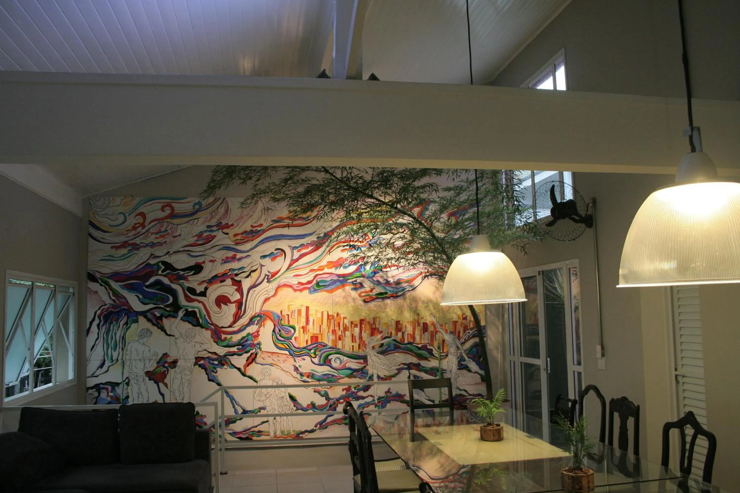 Communal lounge/ TV room in Viva Hostel Design