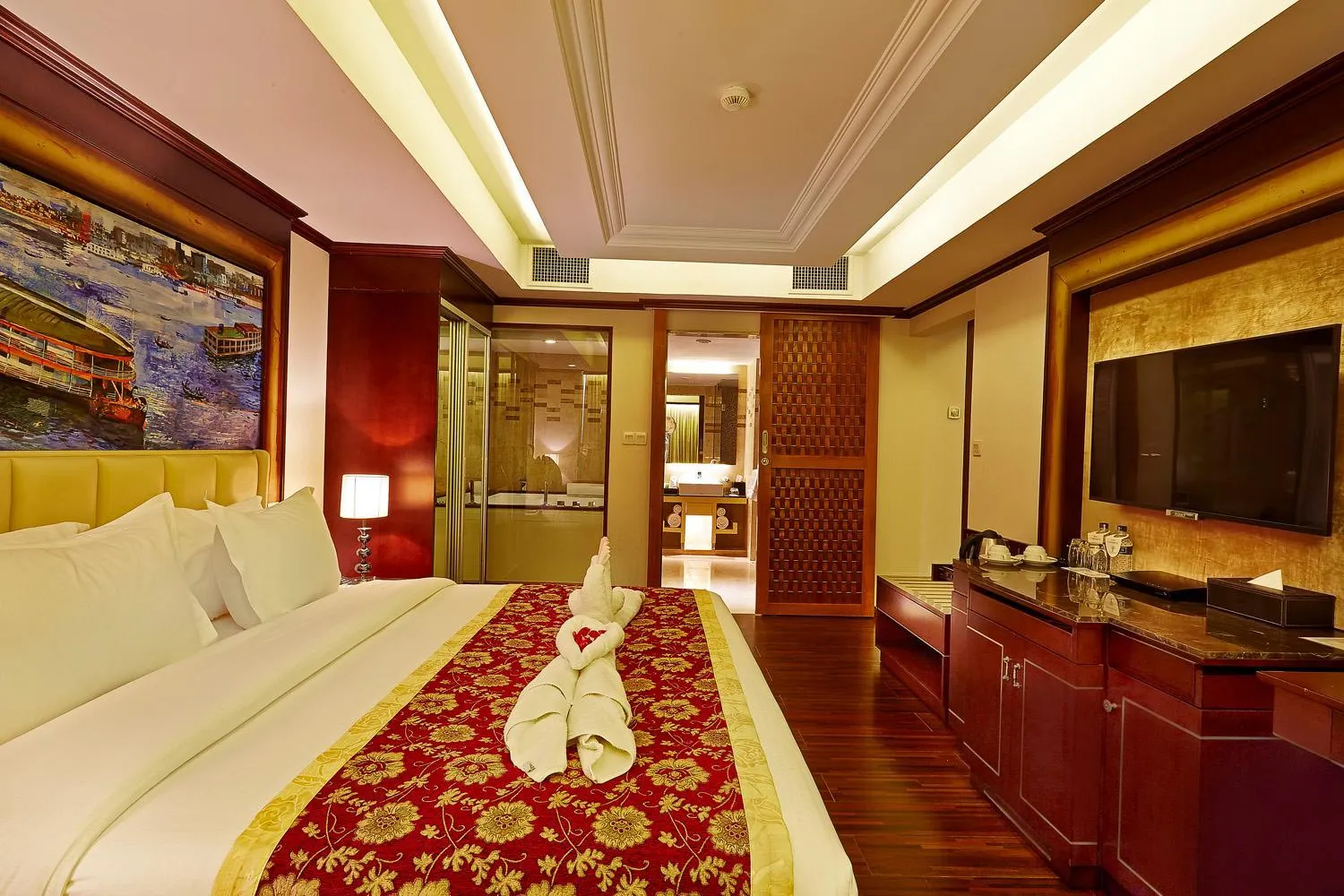 View (from property/room), Bed in Six Seasons Hotel