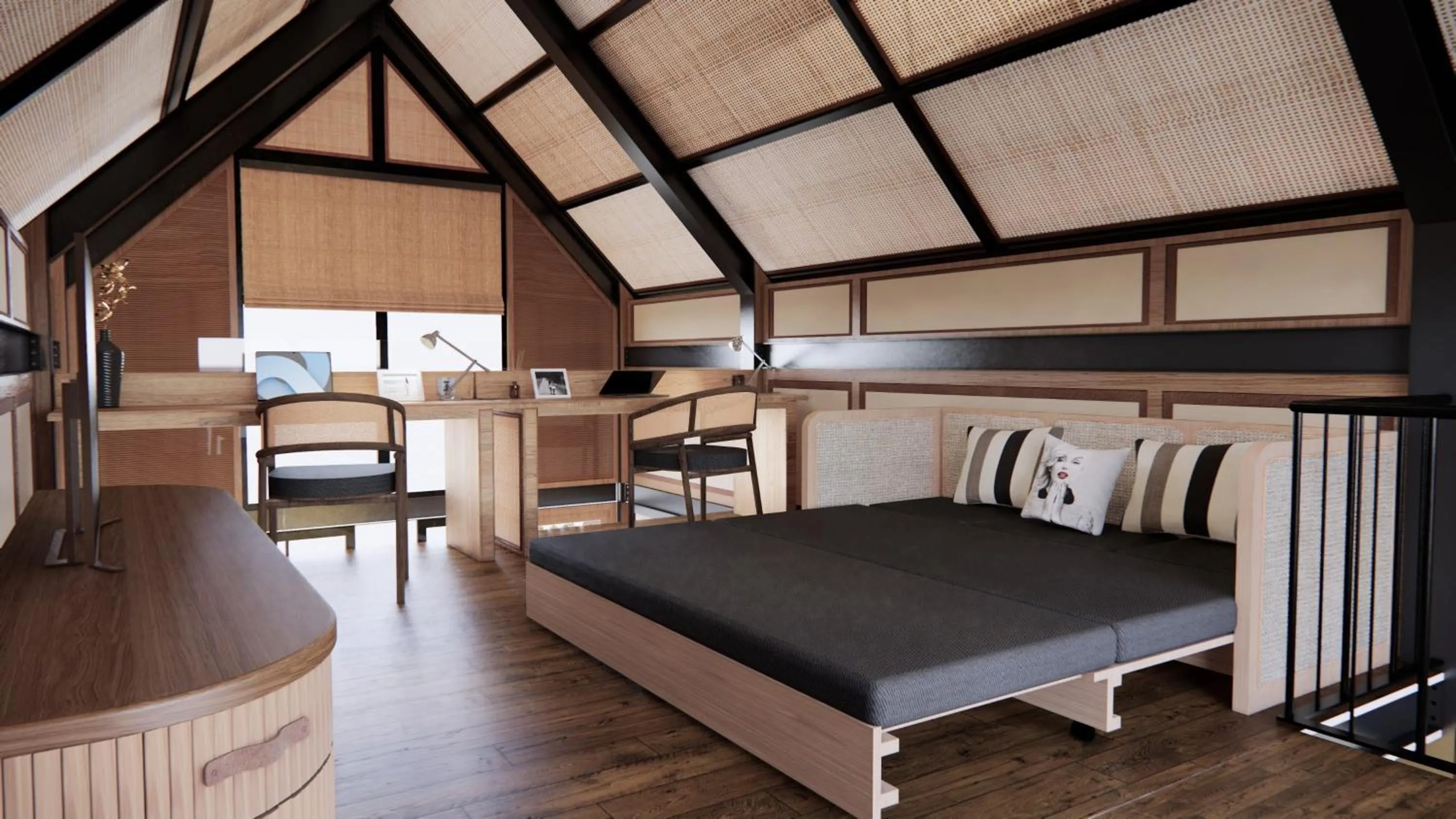 Bed in Jawa Jiwa G-Land Resort