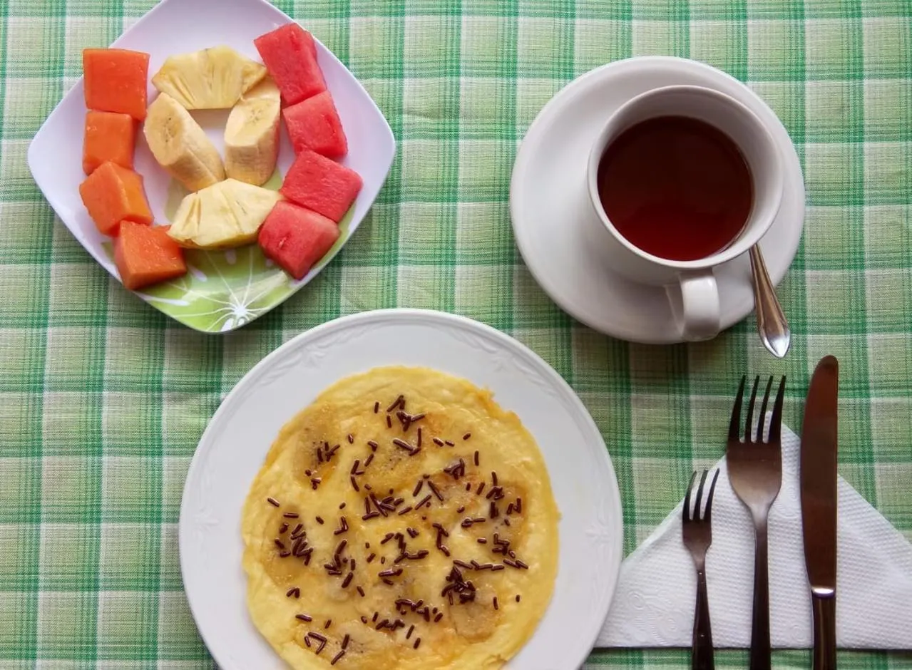Continental breakfast in Shiva House