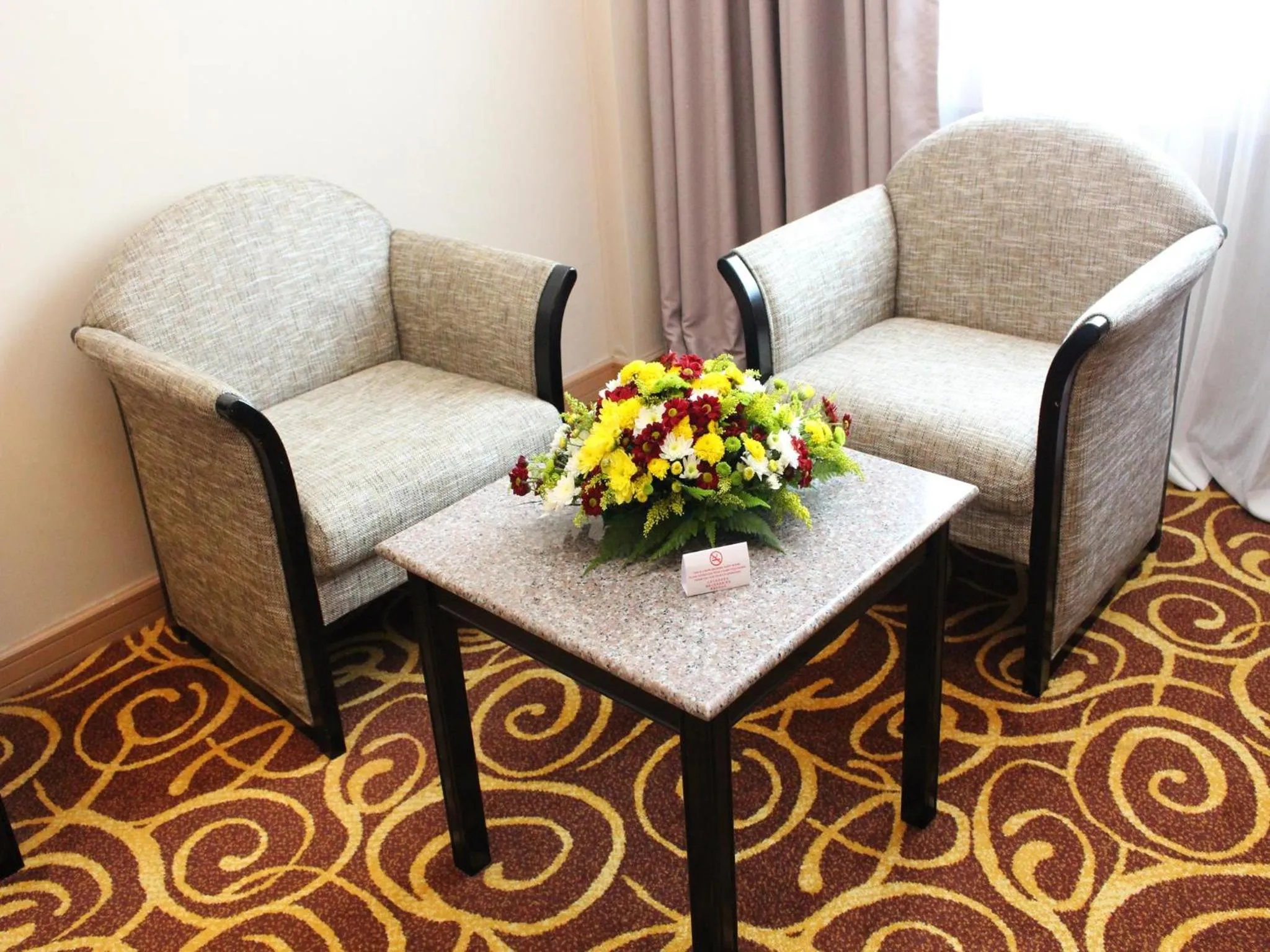 Seating area in Mega Hotel Sdn Bhd
