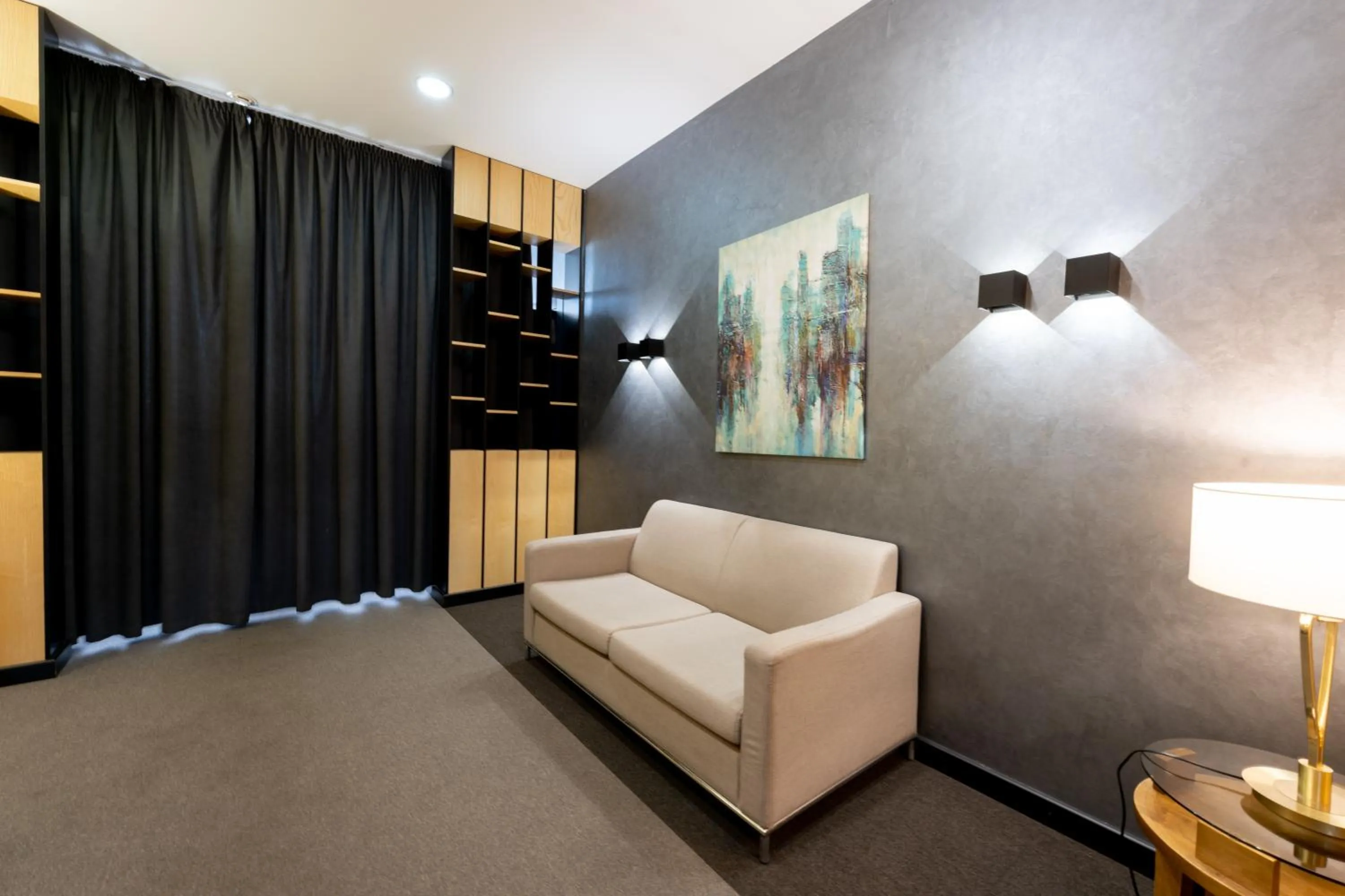 Seating area in Reikartz Sky Almaty