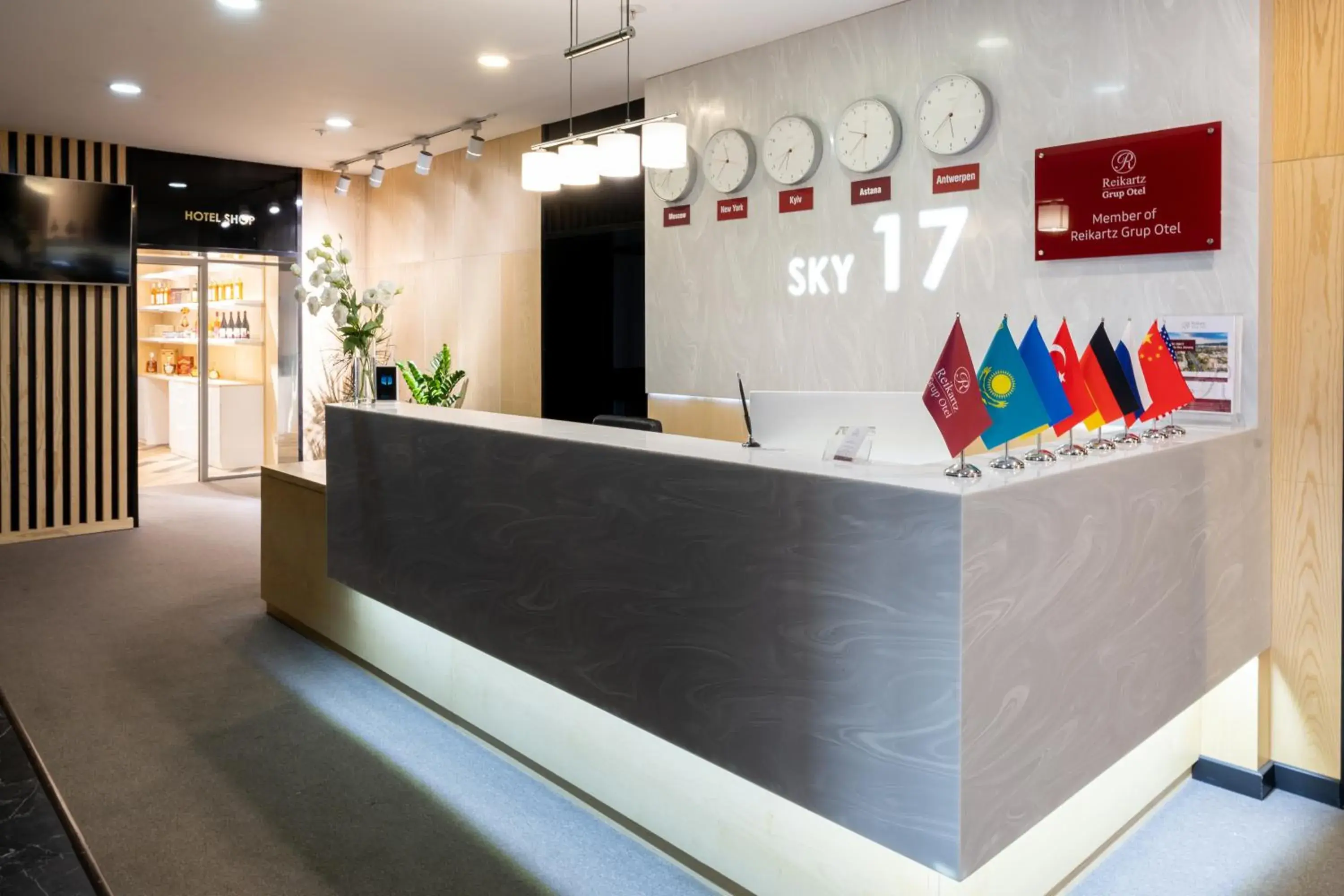 Lobby or reception in Reikartz Sky Almaty Lobby or reception in Reikartz Sky Almaty