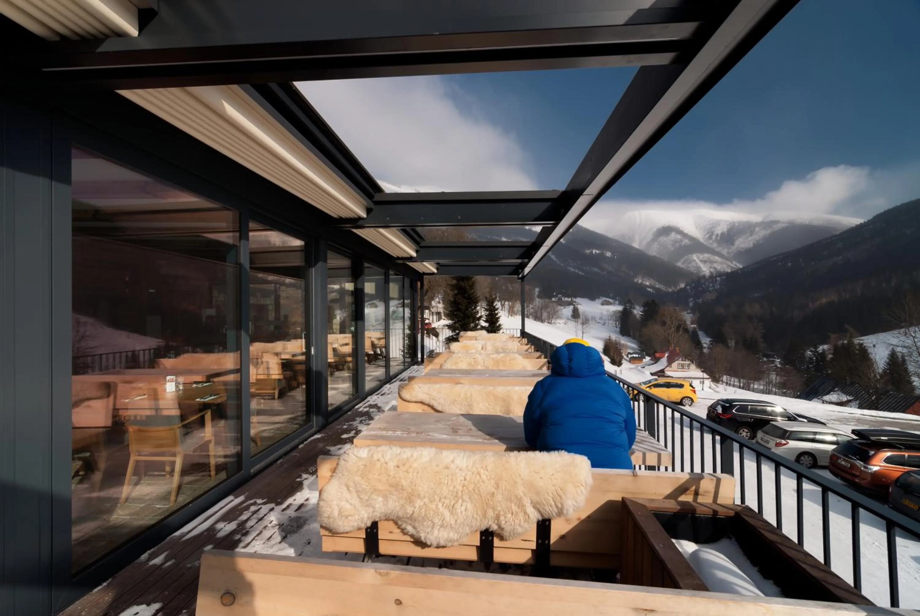 Patio in Hotel Olympie