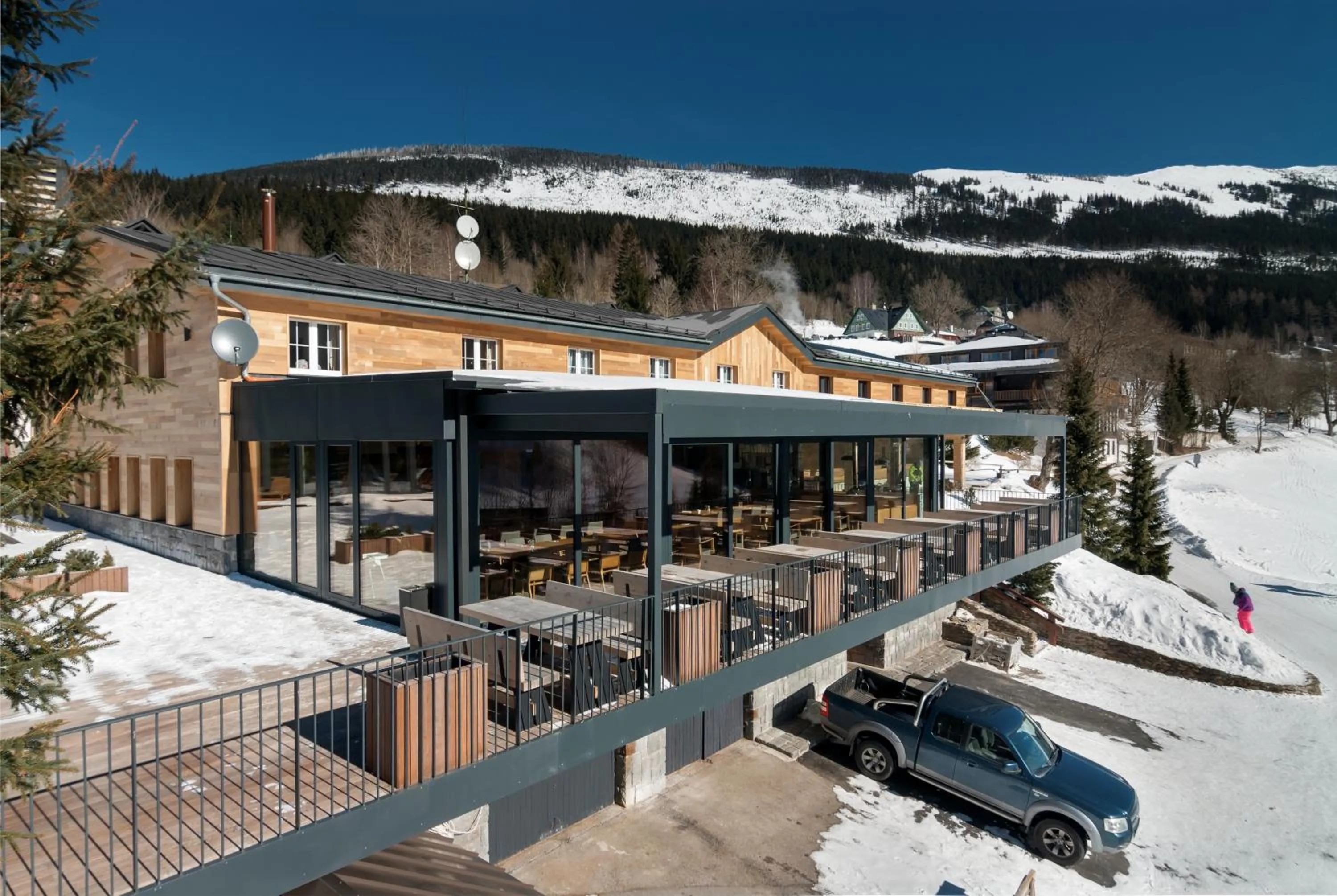 Patio in Hotel Olympie