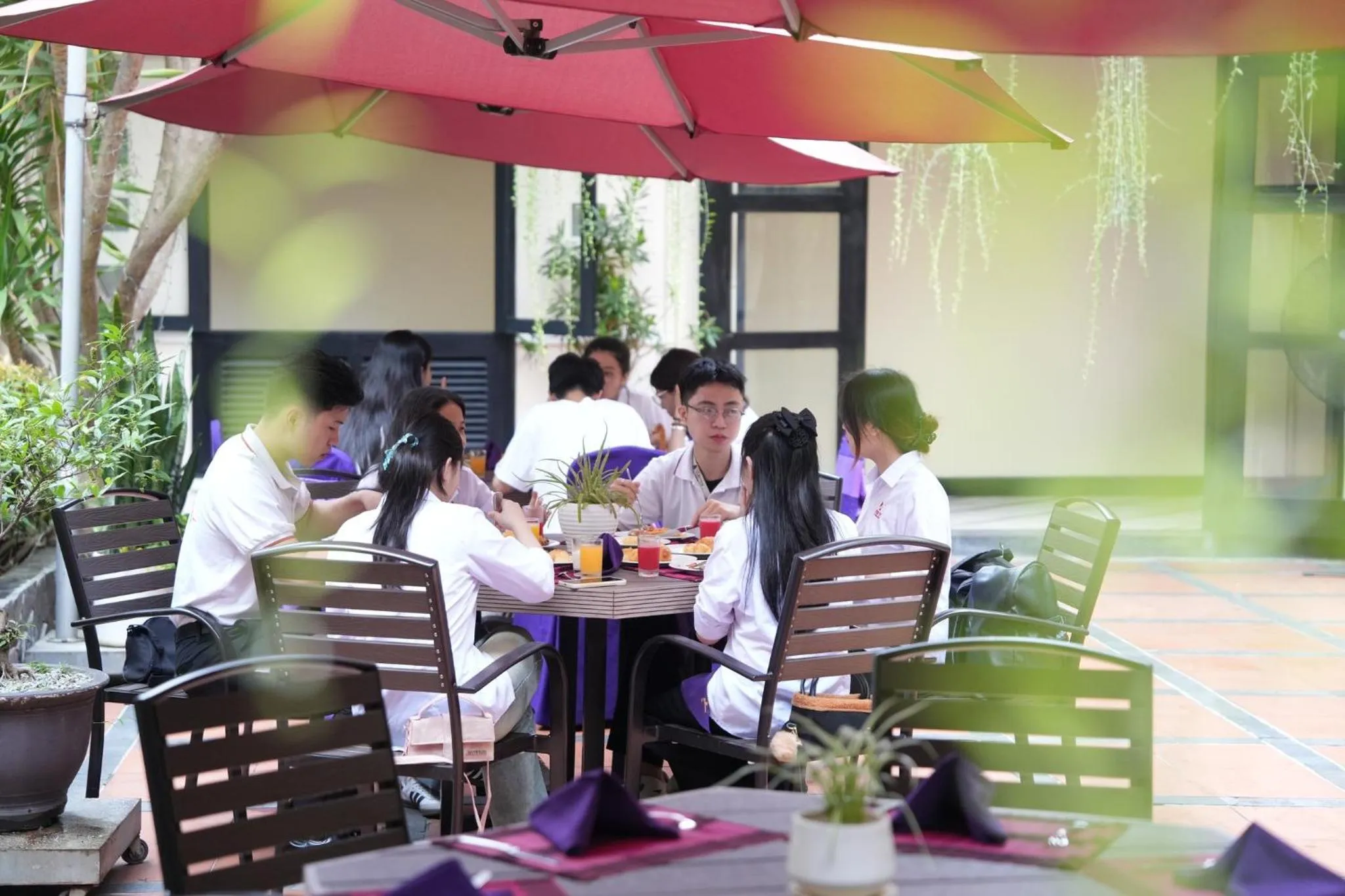 Patio in Villa Hue Hotel