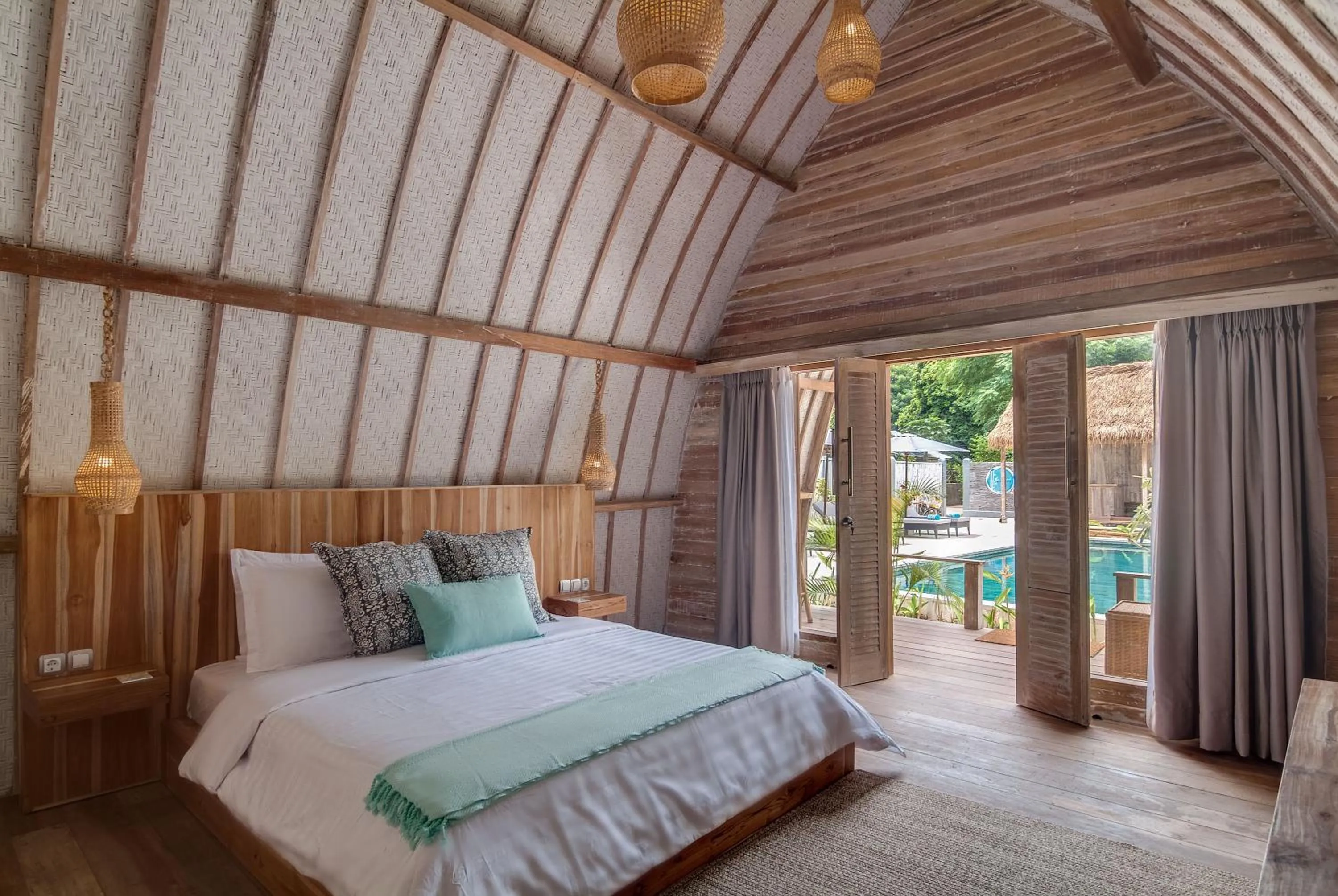 Balcony/Terrace, Bed in Gili Air Escape - Adults Only