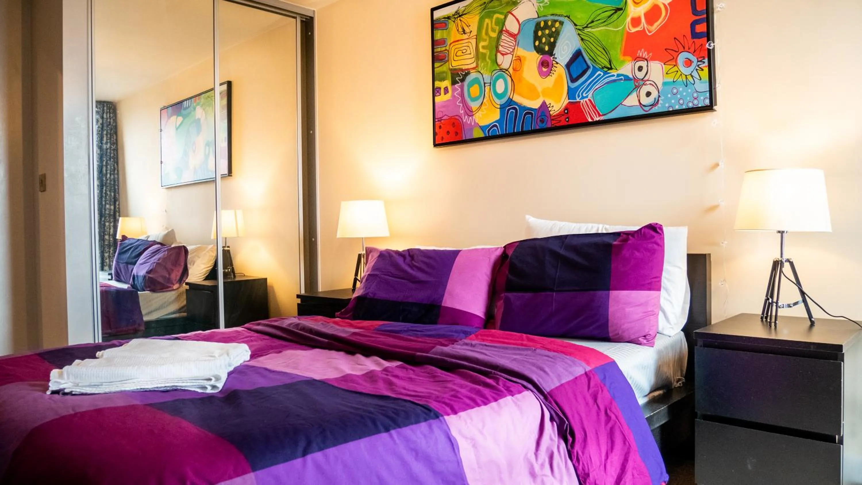 Bed in Beyond Blonk Apartments