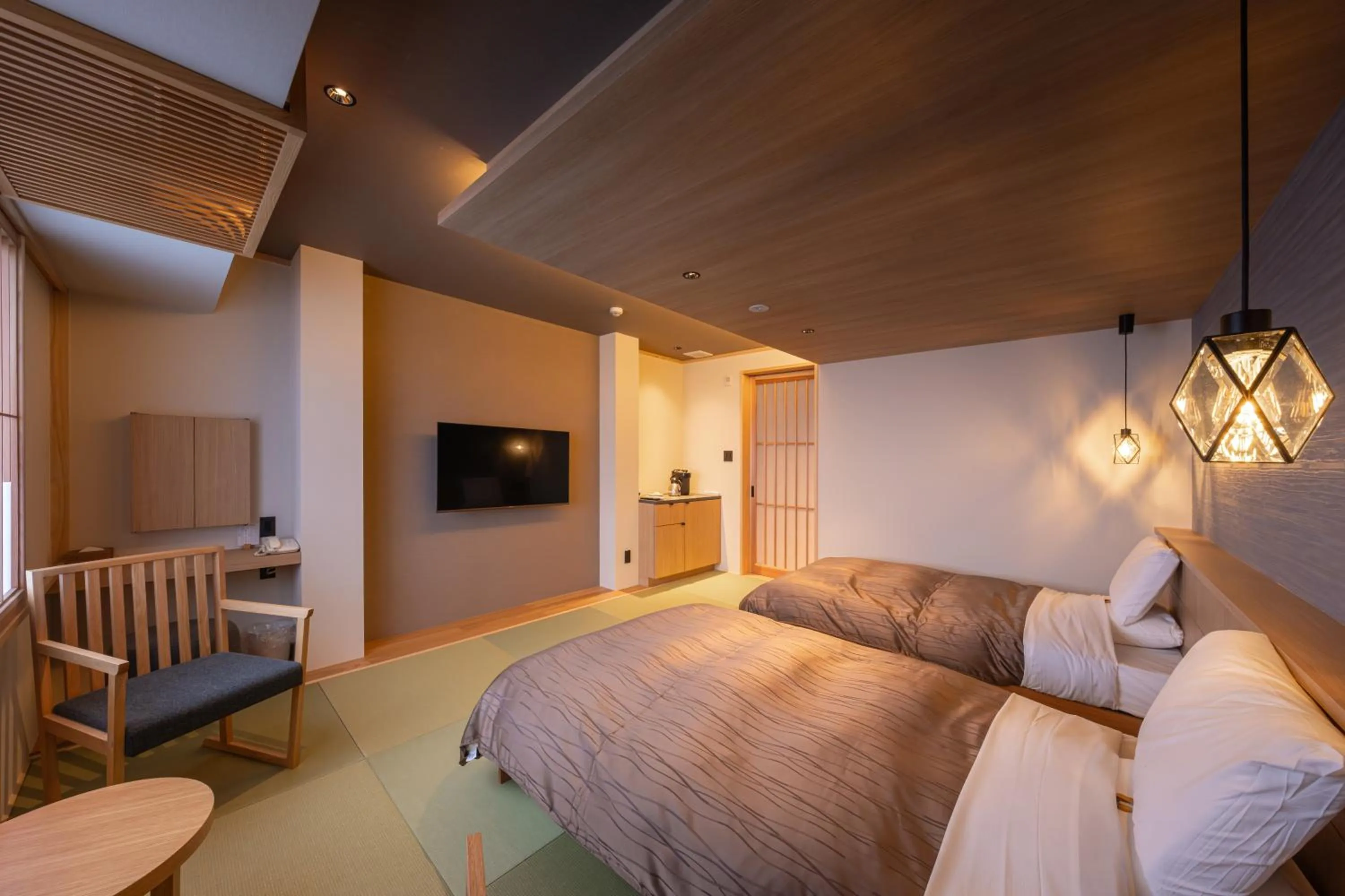 Photo of the whole room, Bed in Ryotei Matsubaya