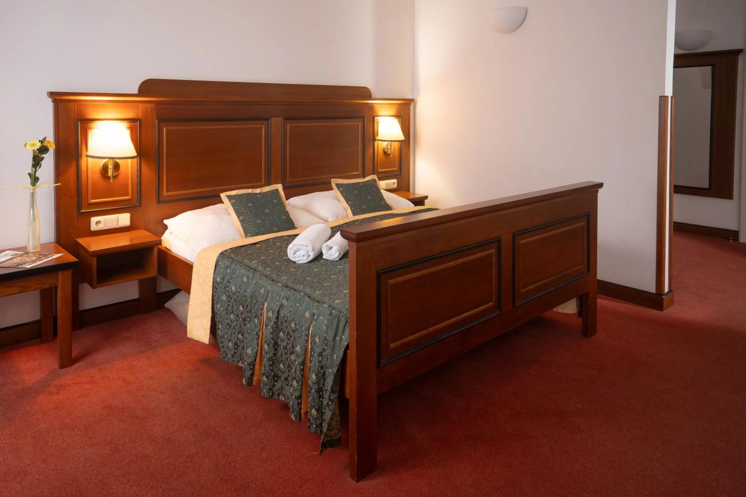 Bedroom, Bed in U Medvidku-Brewery Hotel