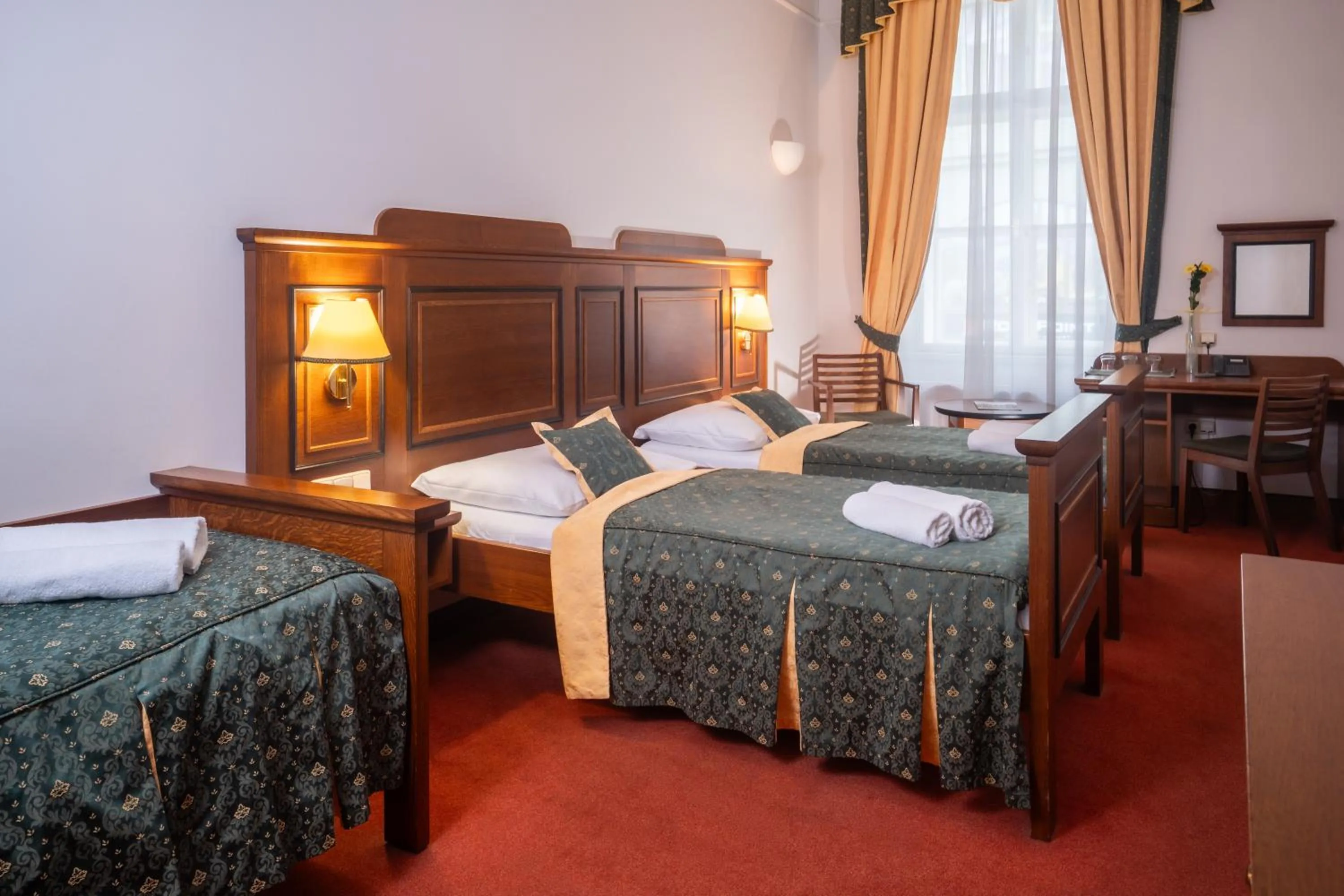 Bedroom, Bed in U Medvidku-Brewery Hotel