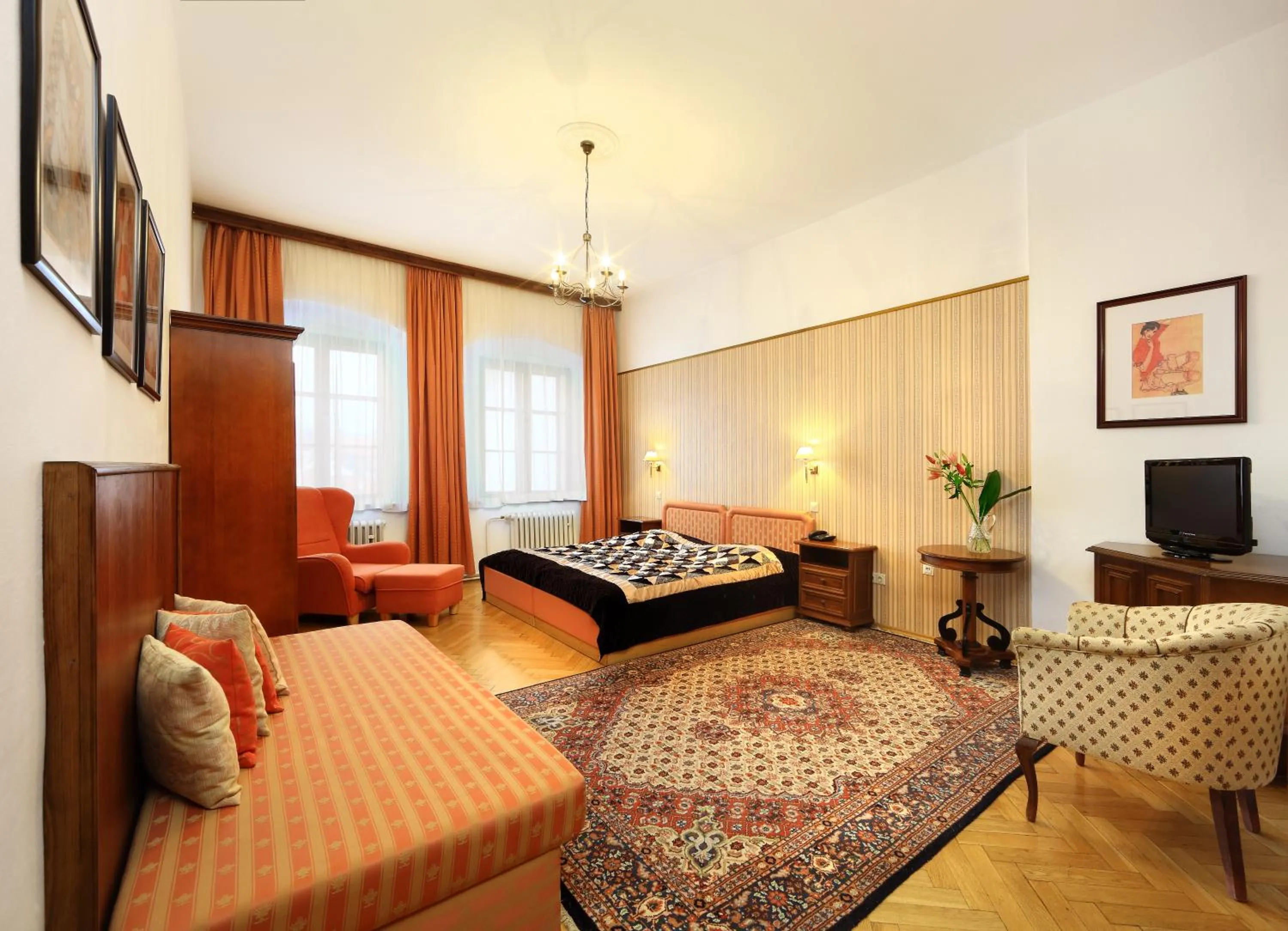 Bed in Hotel Konvice
