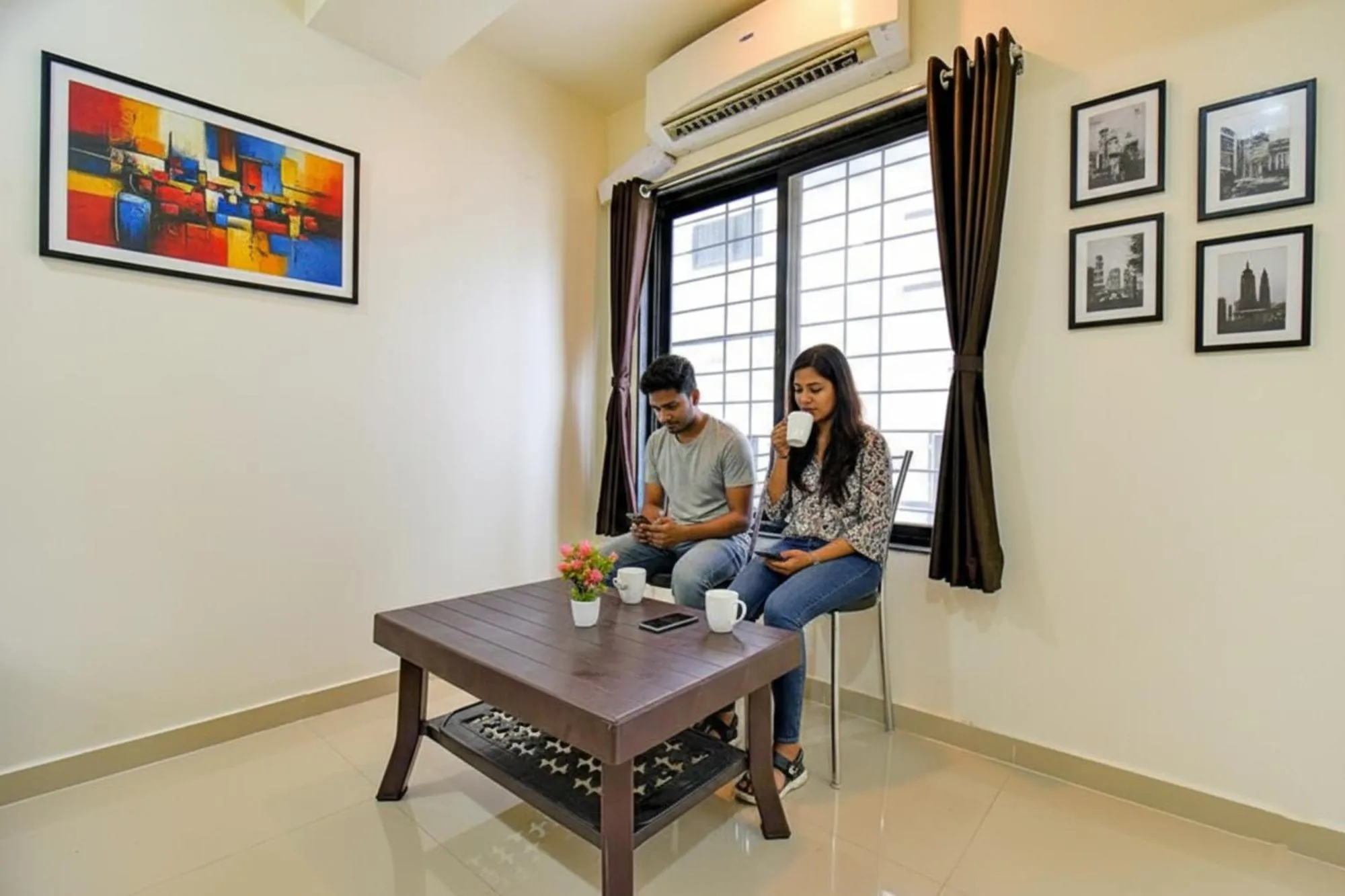 Seating area in FabHotel White House - Nr Sinhagad speciality Hospital