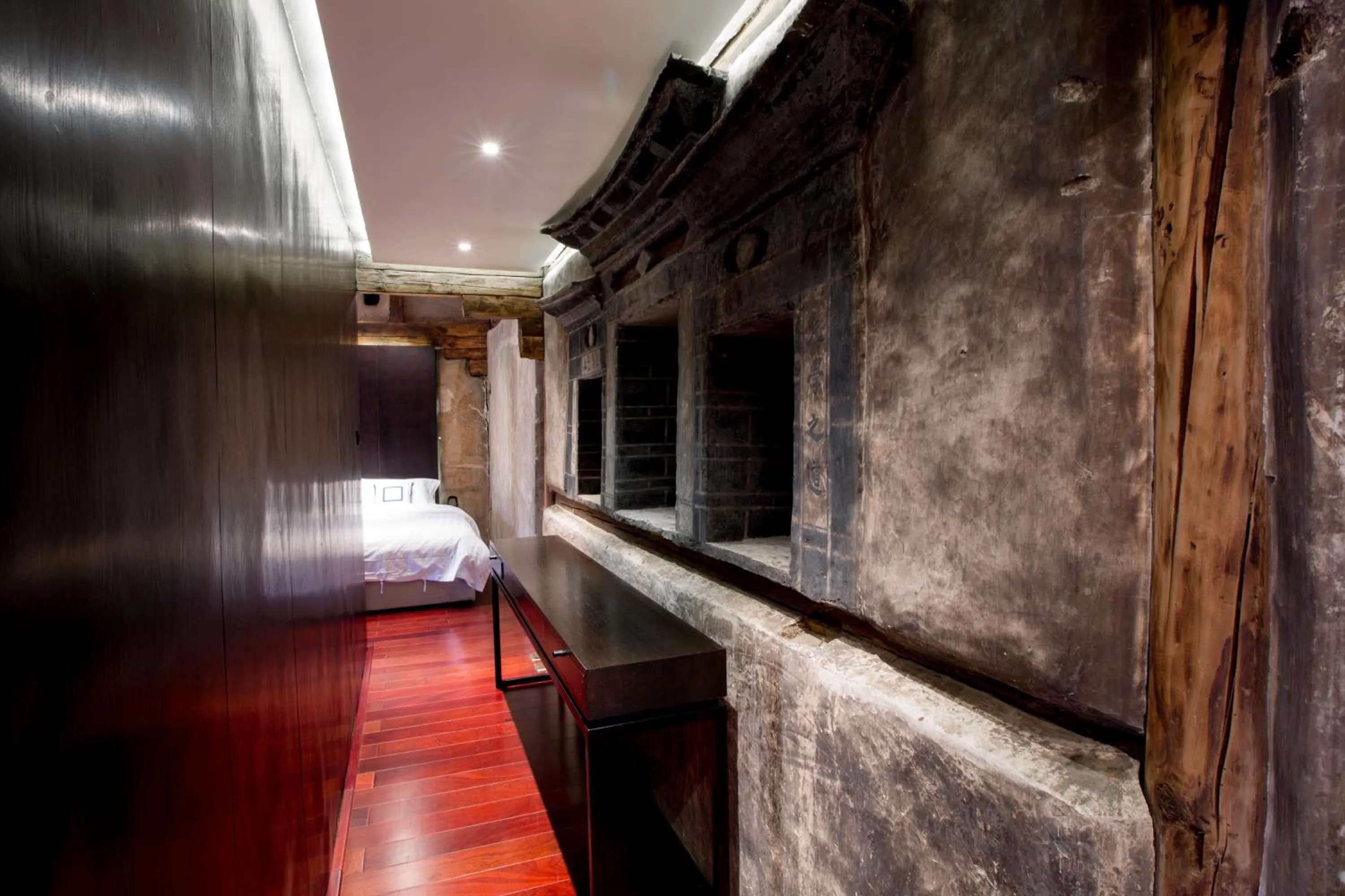 Decorative detail, Bed in Dali Sky Valley Heritage Boutique Hotel