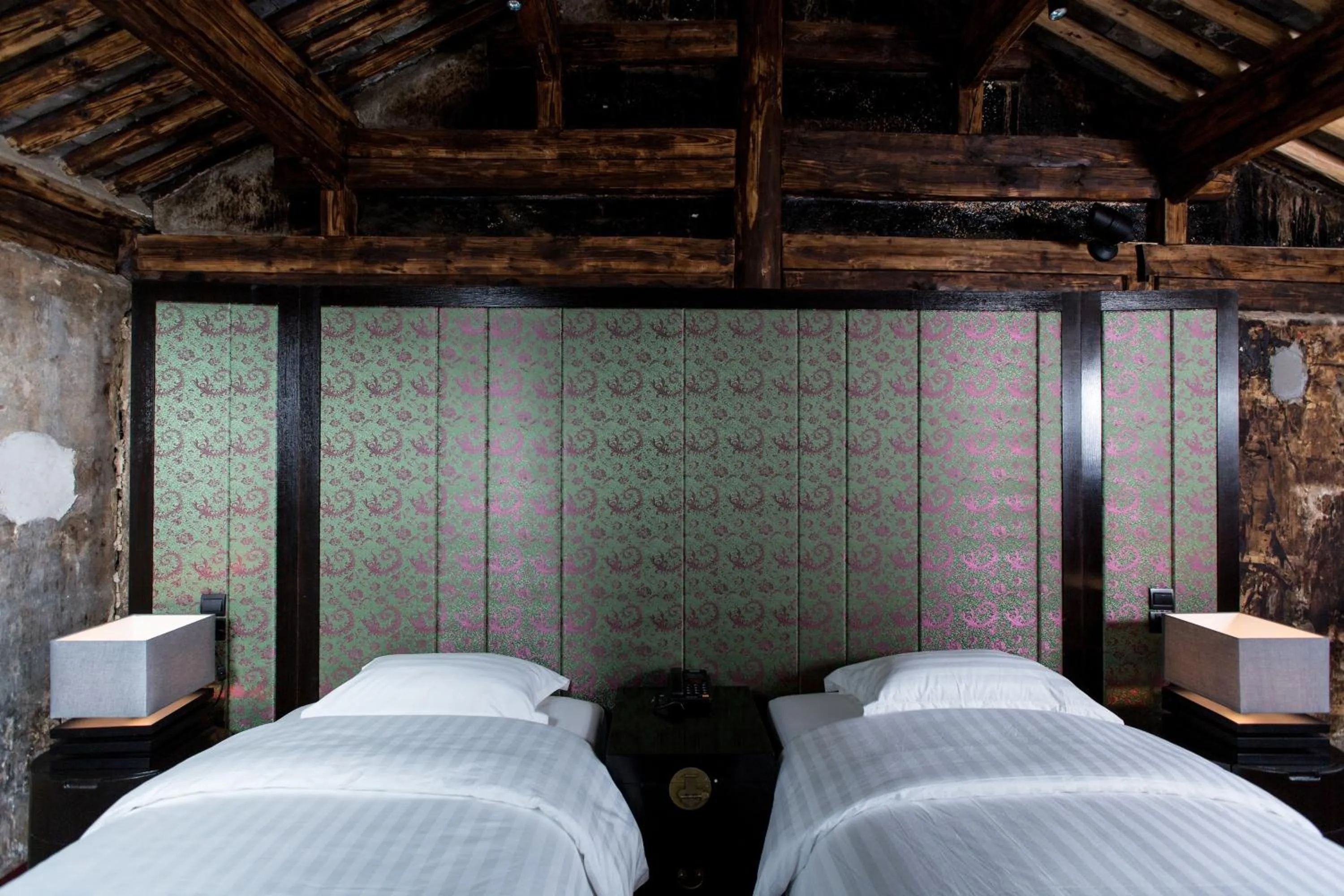 Decorative detail, Bed in Dali Sky Valley Heritage Boutique Hotel