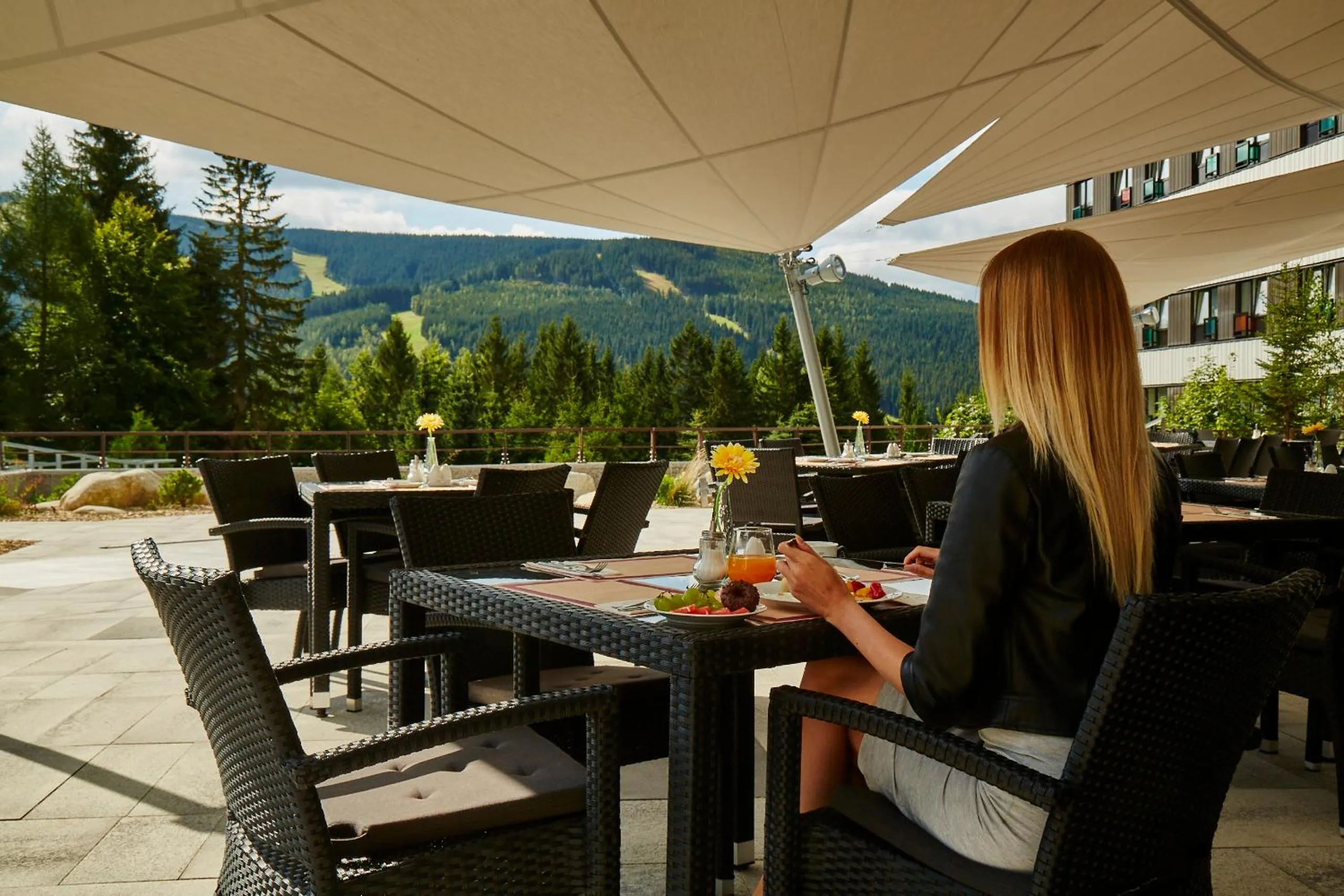 Facade/entrance in Harmony Hotel