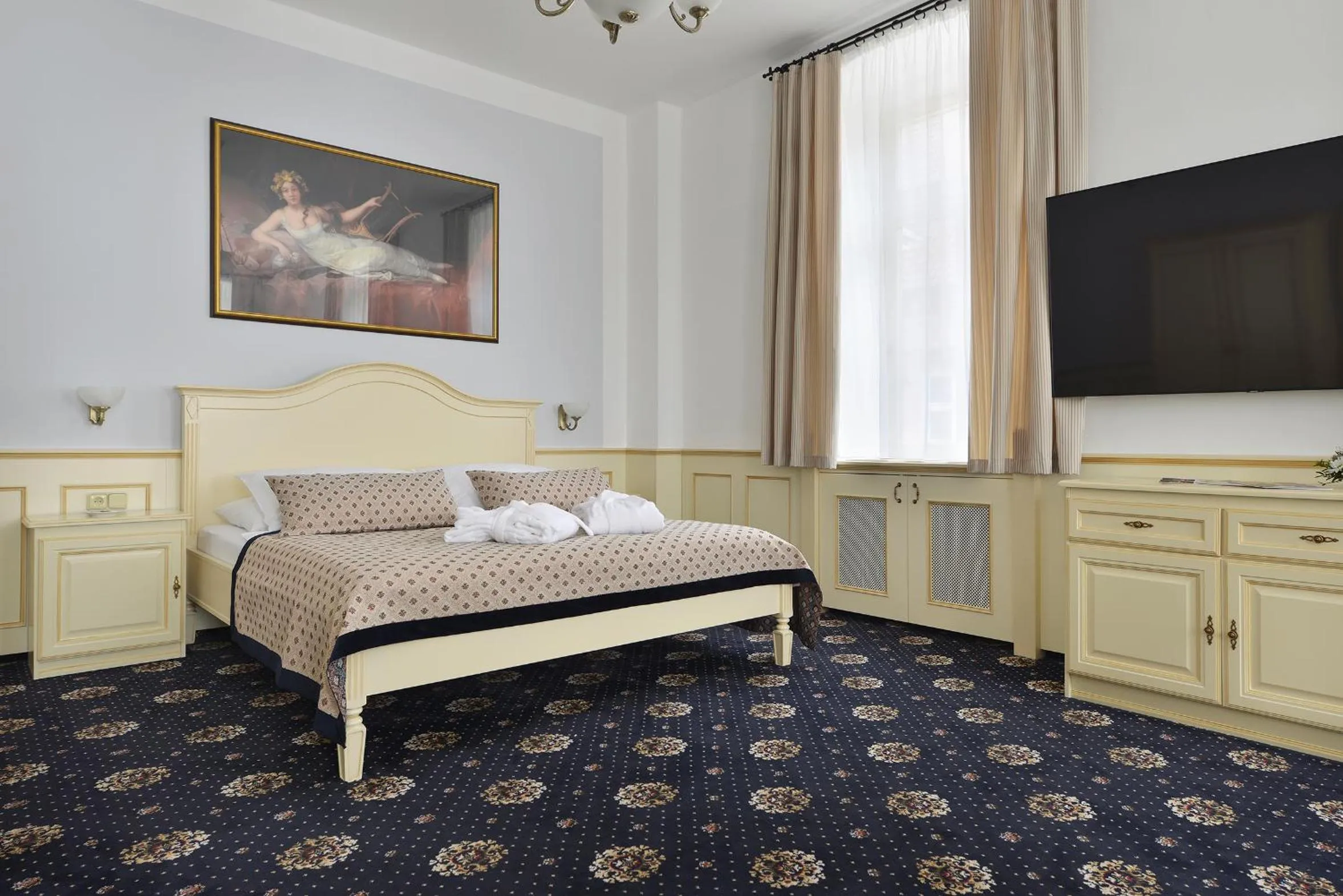 Bed in Hotel Podhrad