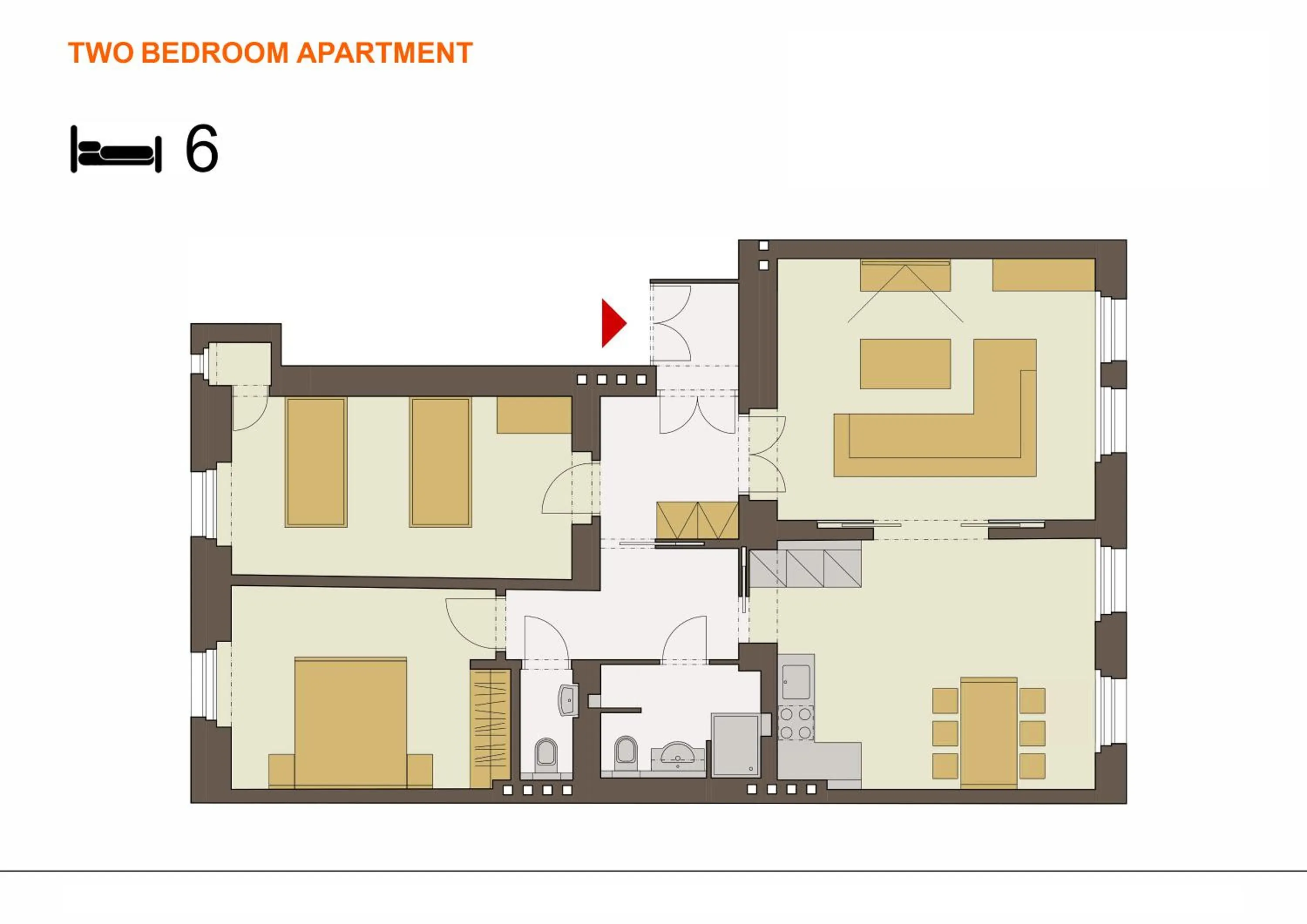 Floor plan in Downtown Suites Kodanska