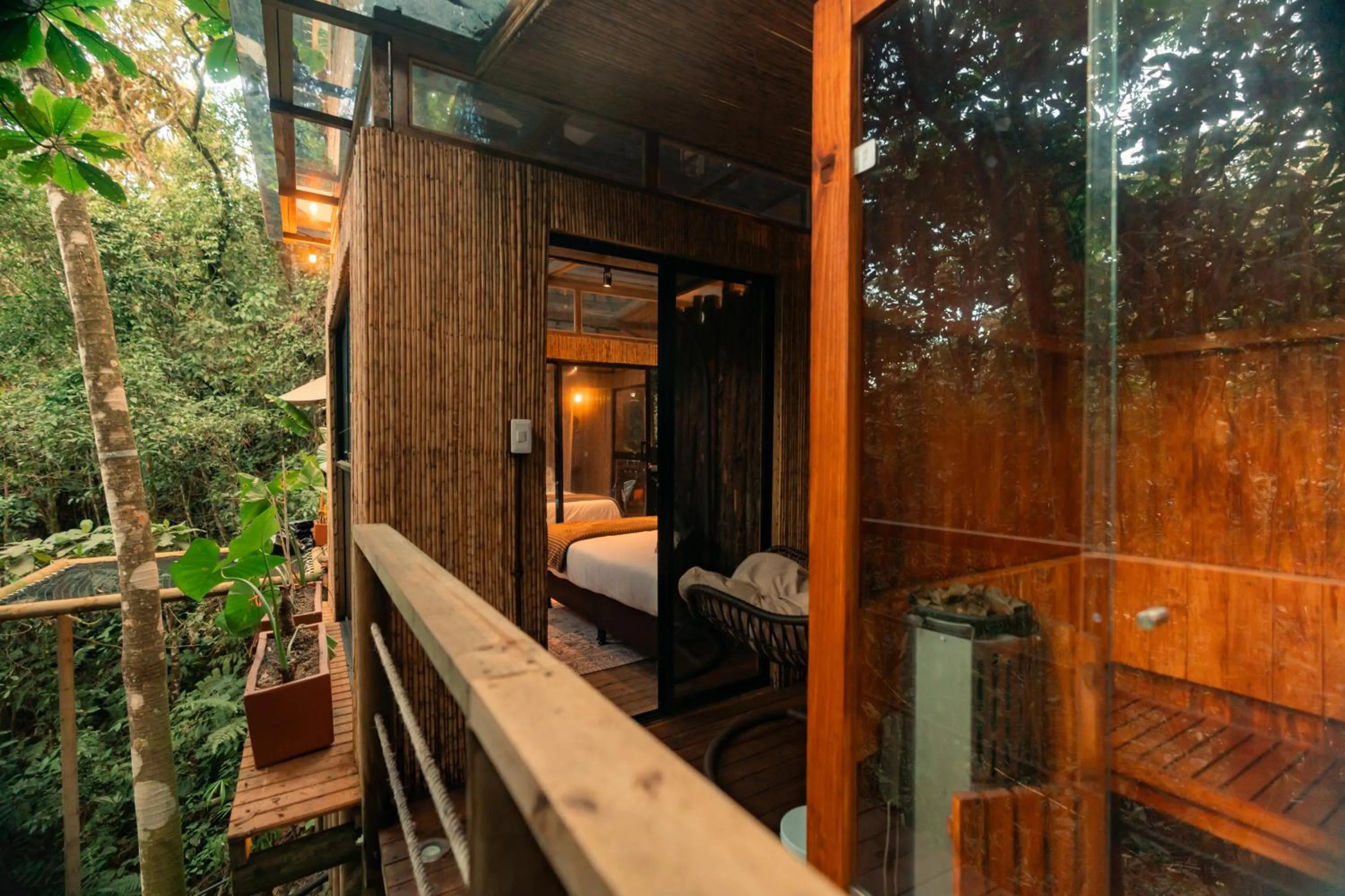Sauna in BubbleSky Glamping Guatapé