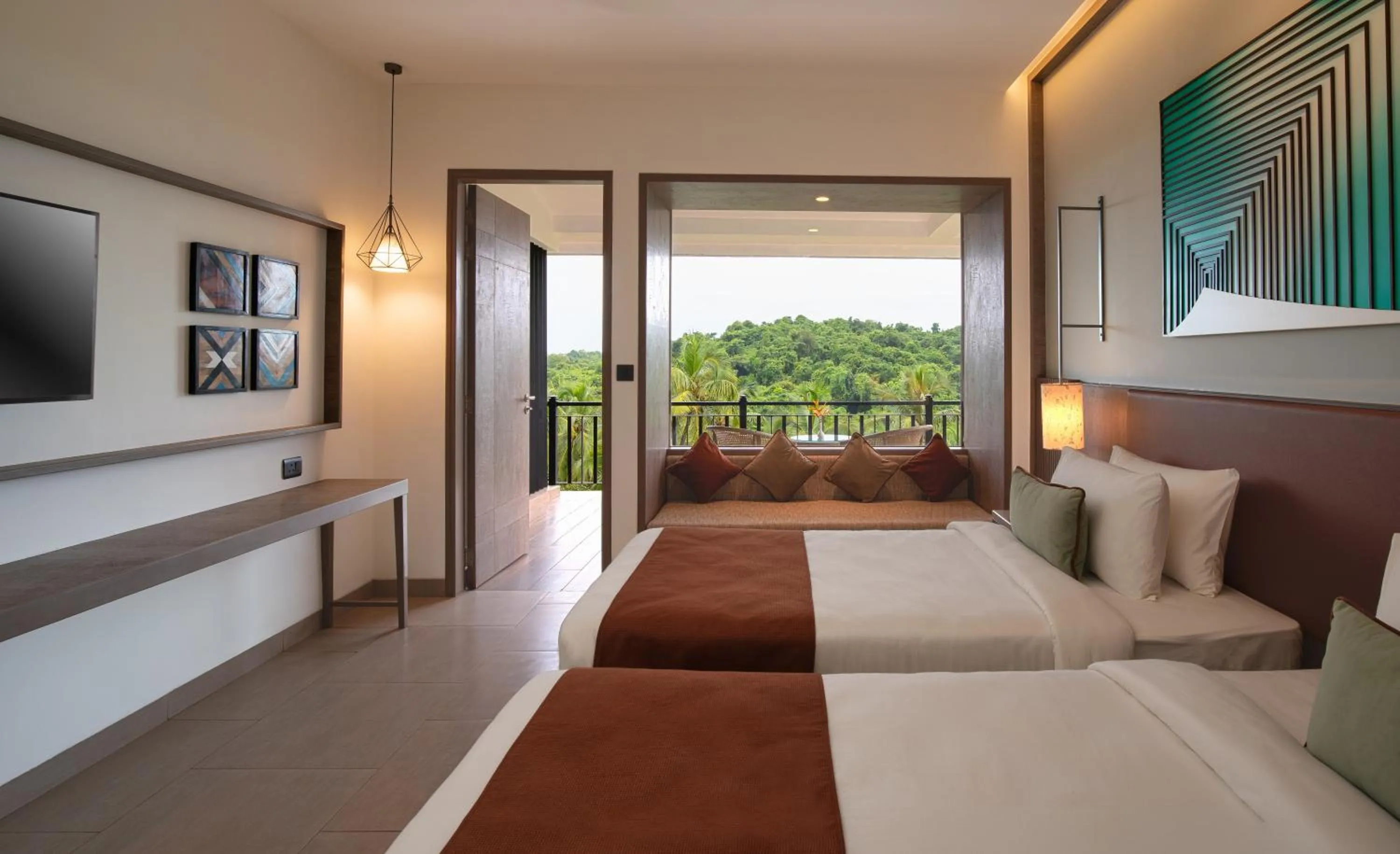 Bedroom, Bed in Amoravida By 7 Apple Resorts, Goa