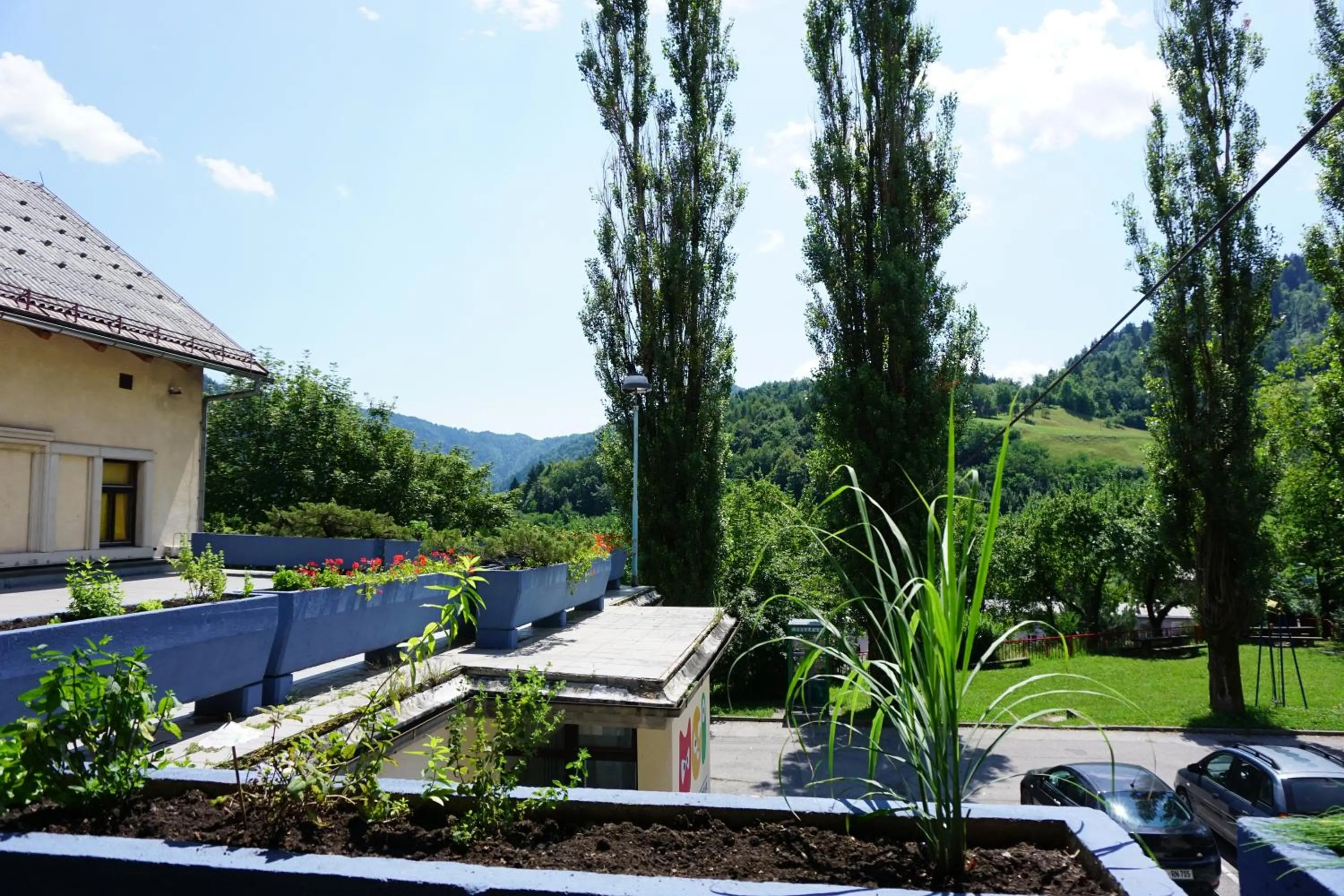 Patio in Hostel Idrija