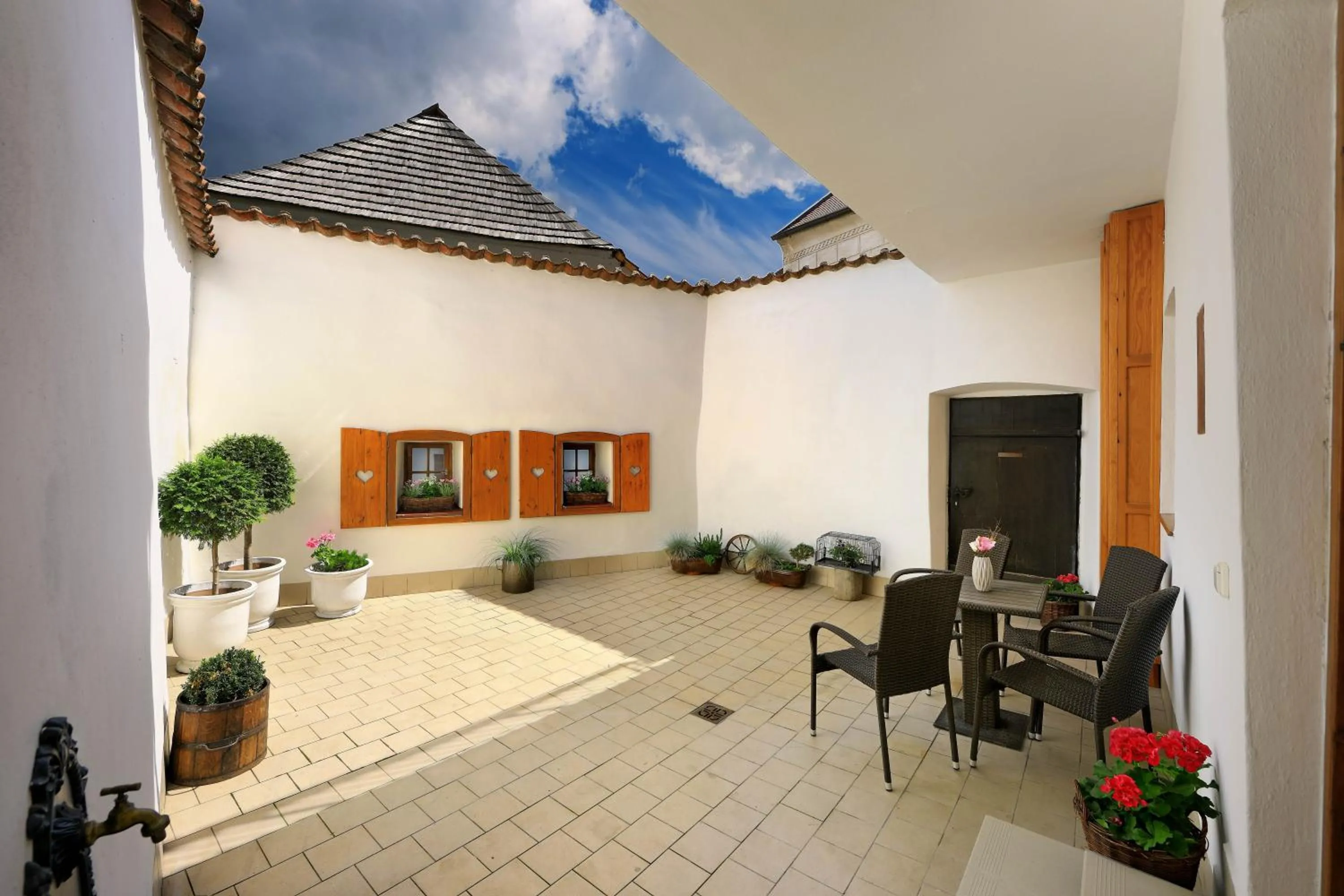 Patio in Castle View Apartments