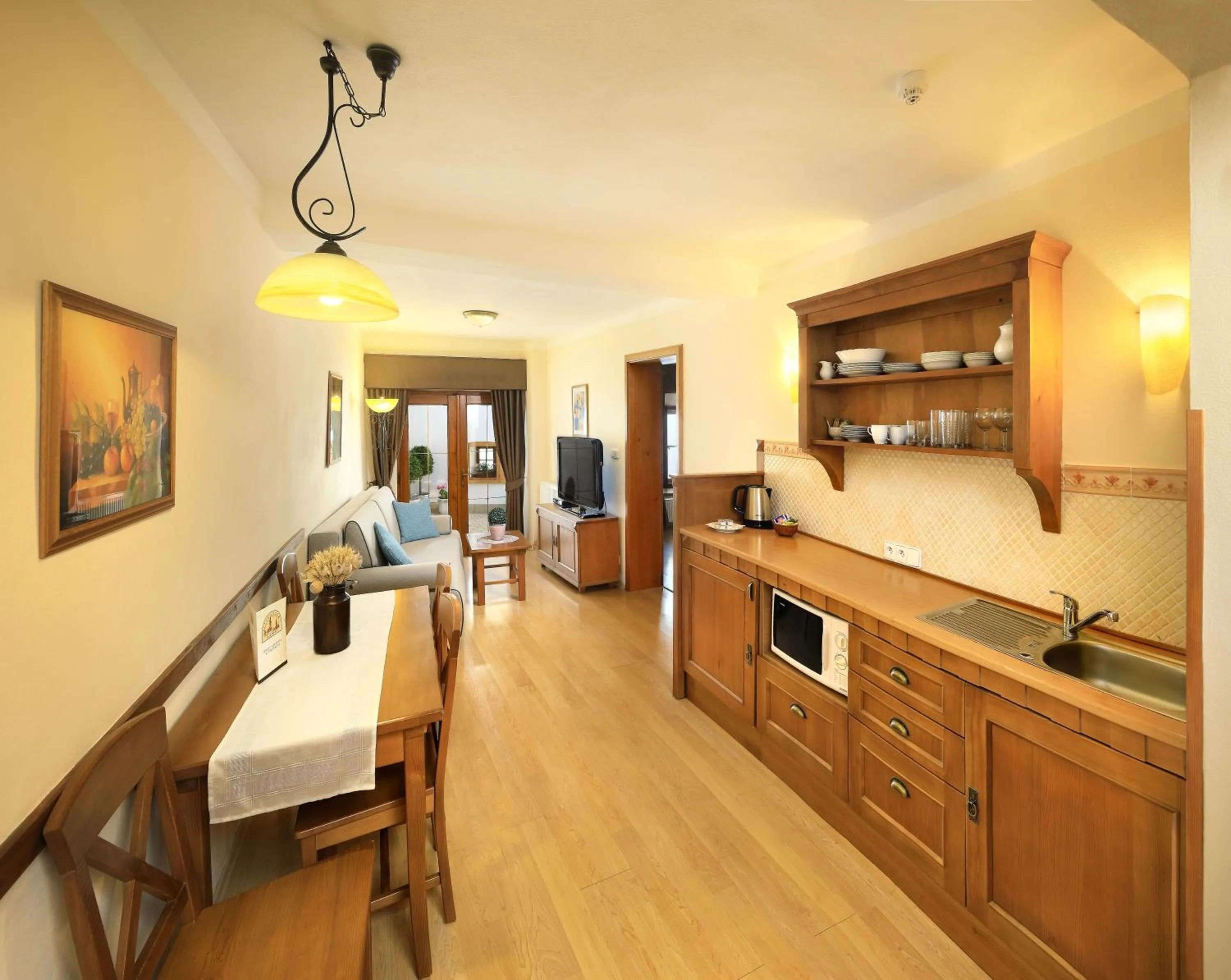 Living room in Castle View Apartments