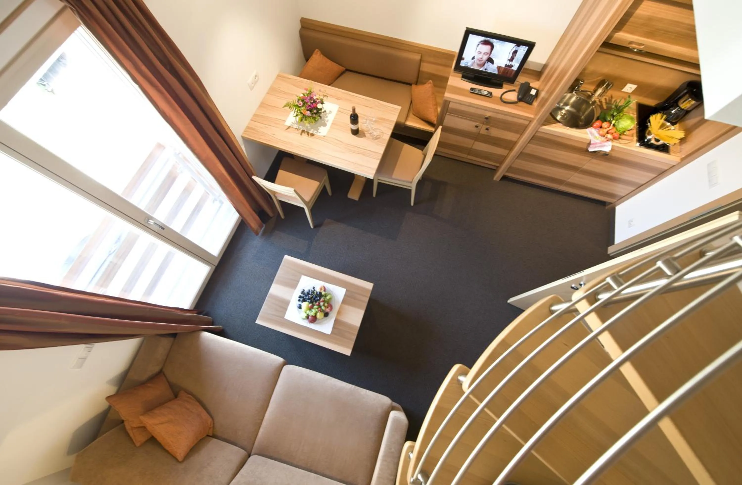 Living room in mittendorf klimaresidence