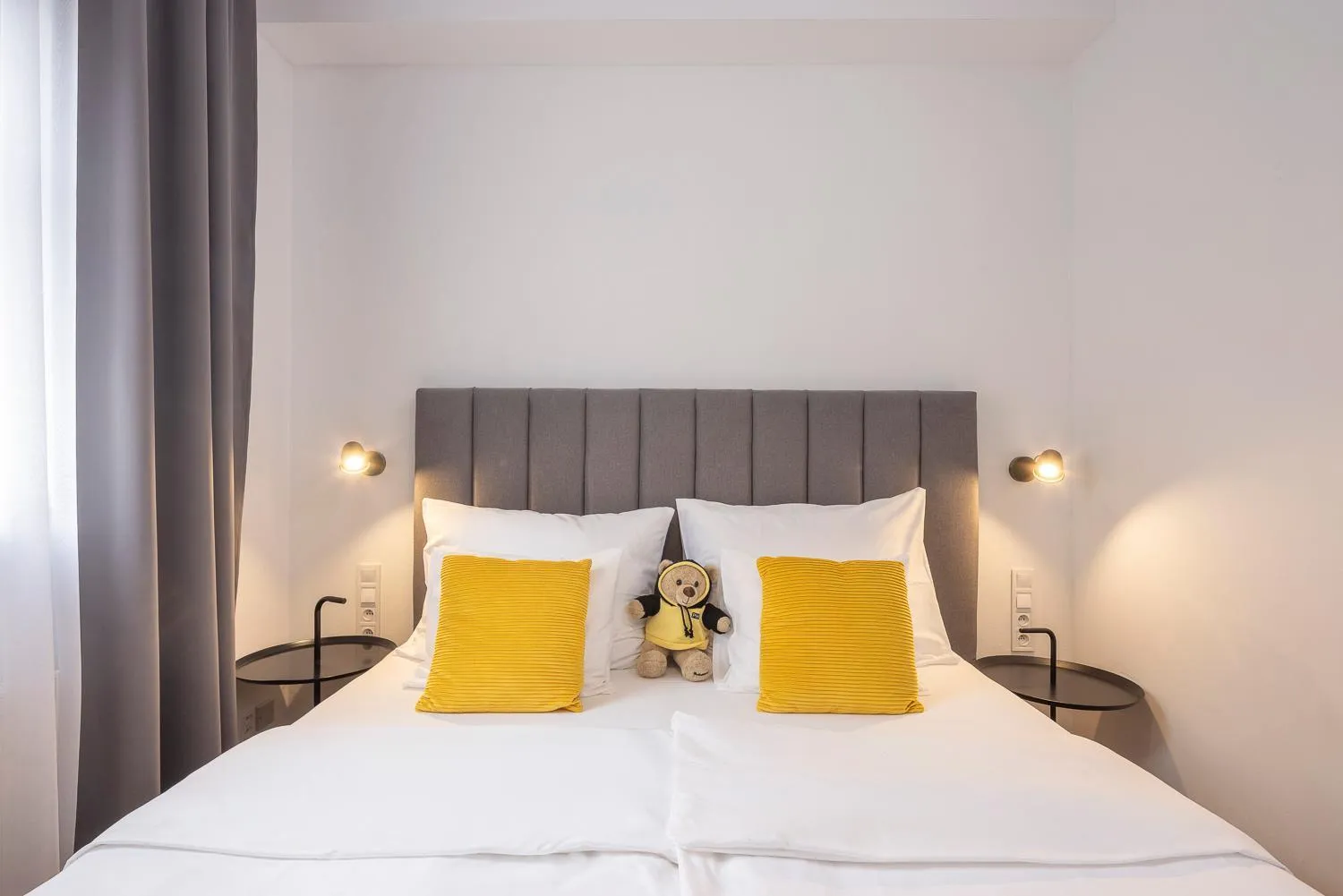 Bed in Pytloun Self Check-in Hotel Liberec