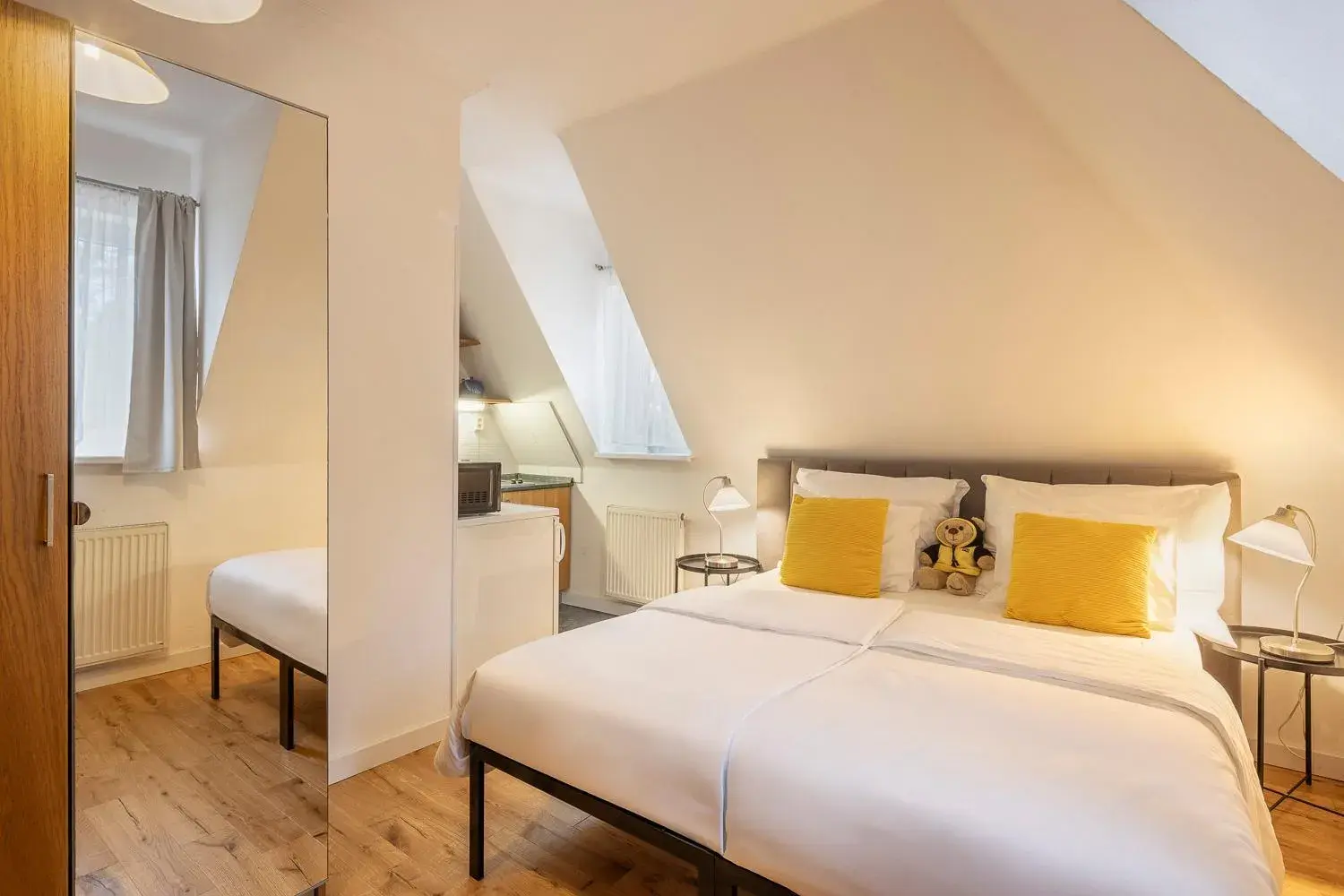 Bed in Pytloun Self Check-in Hotel Liberec Bed in Pytloun Self Check-in Hotel Liberec