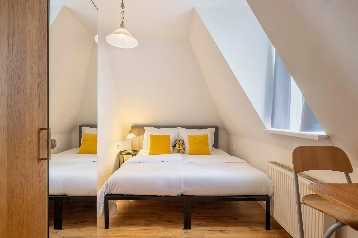 Bed in Pytloun Self Check-in Hotel Liberec