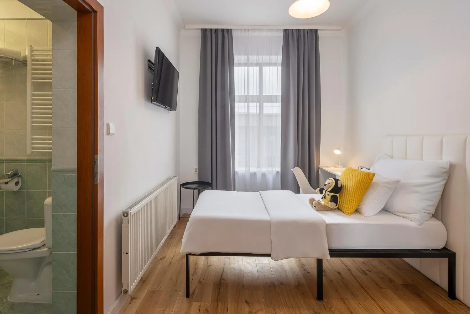 Bed in Pytloun Self Check-in Hotel Liberec