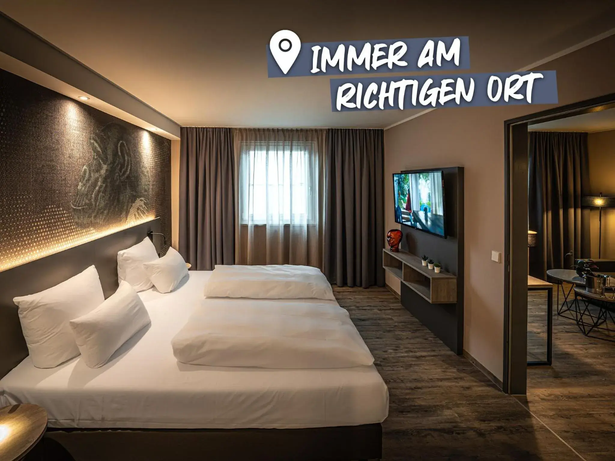 Photo of the whole room, Bed in LOGINN Hotel Stuttgart Zuffenhausen Photo of the whole room, Bed in LOGINN Hotel Stuttgart Zuffenhausen